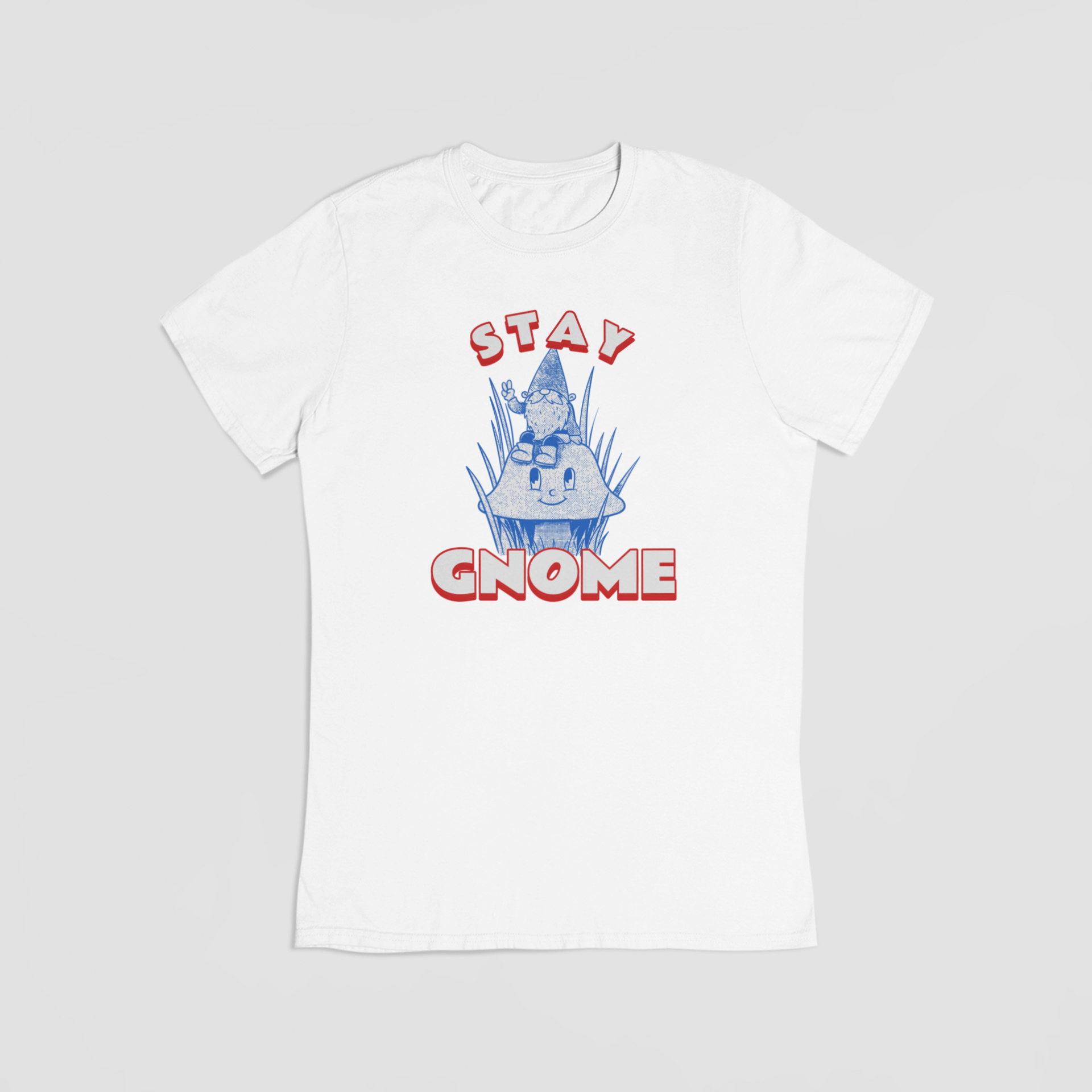 Stay gnome hvid T-shirt