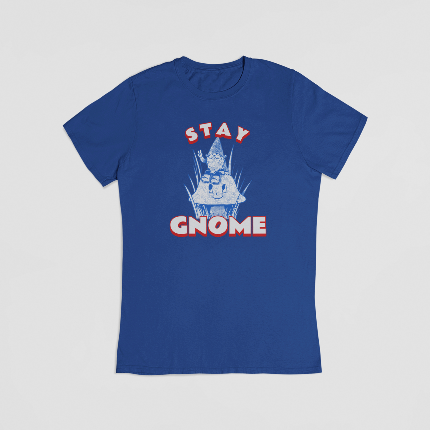 Stay gnome blå T-shirt