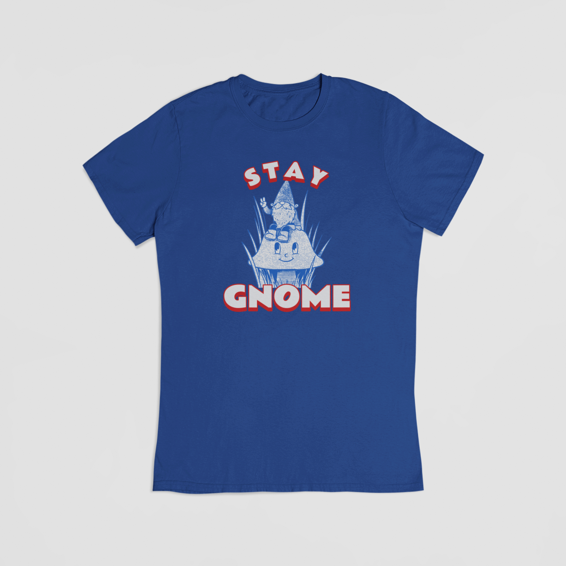 Stay gnome blå T-shirt