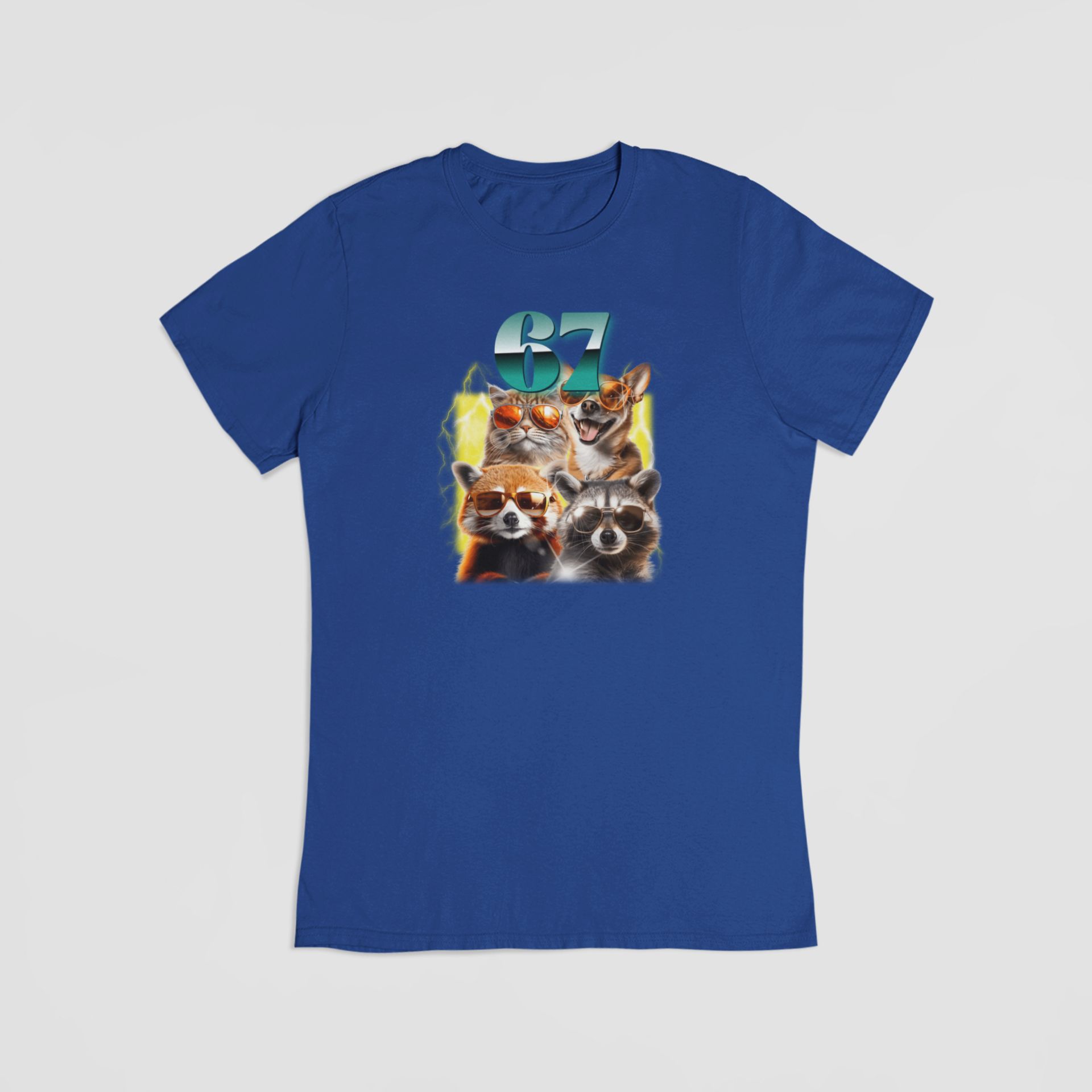 6-7 blå T-shirt