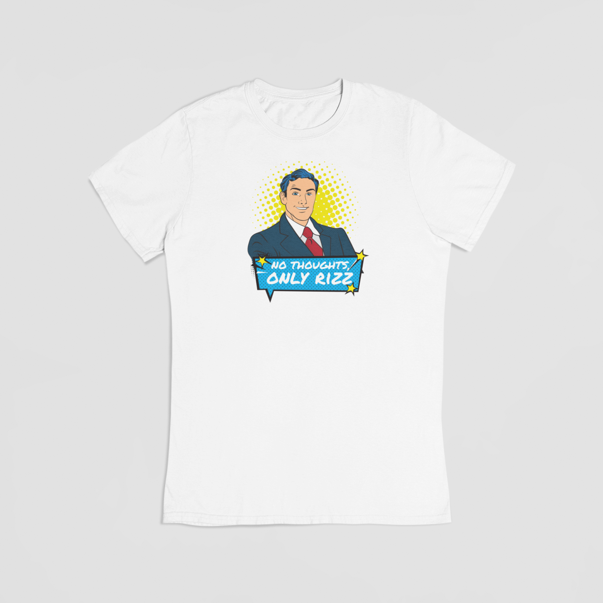 No thoughs, only rizz hvid T-shirt