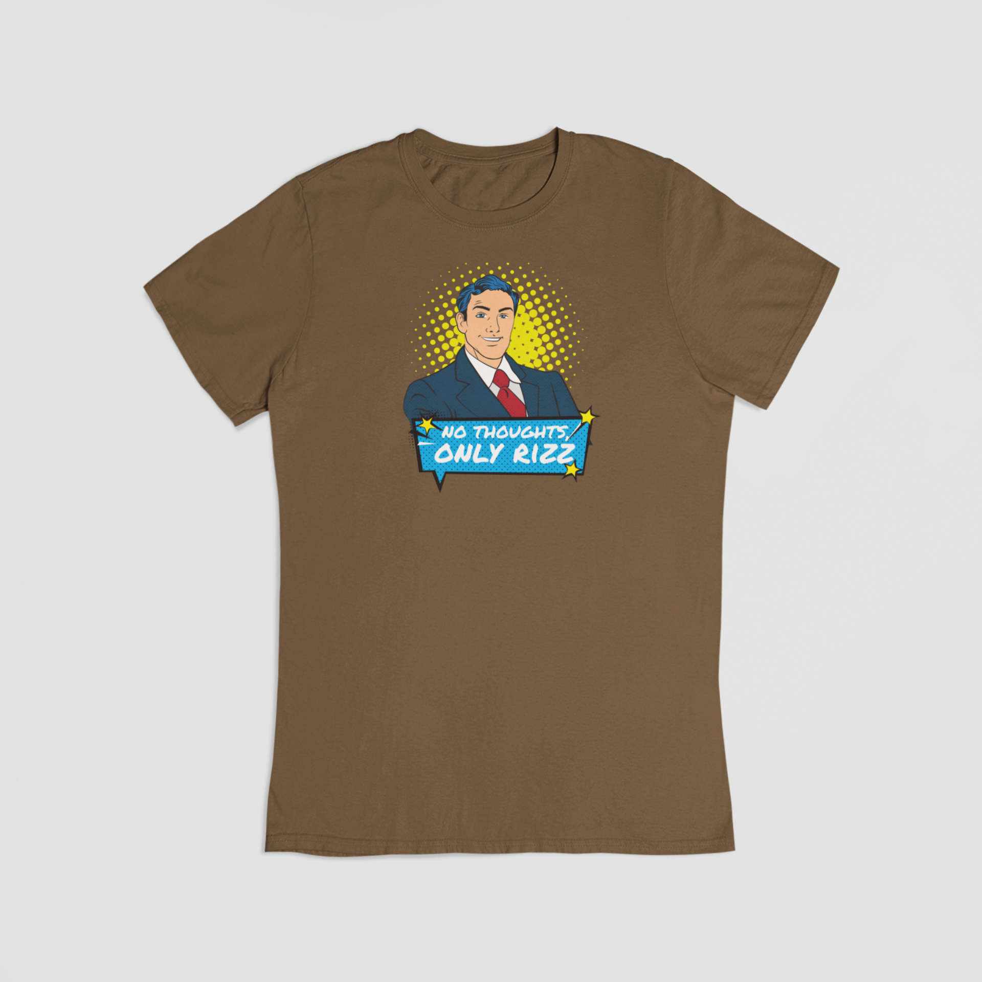 No thoughs, only rizz brun T-shirt