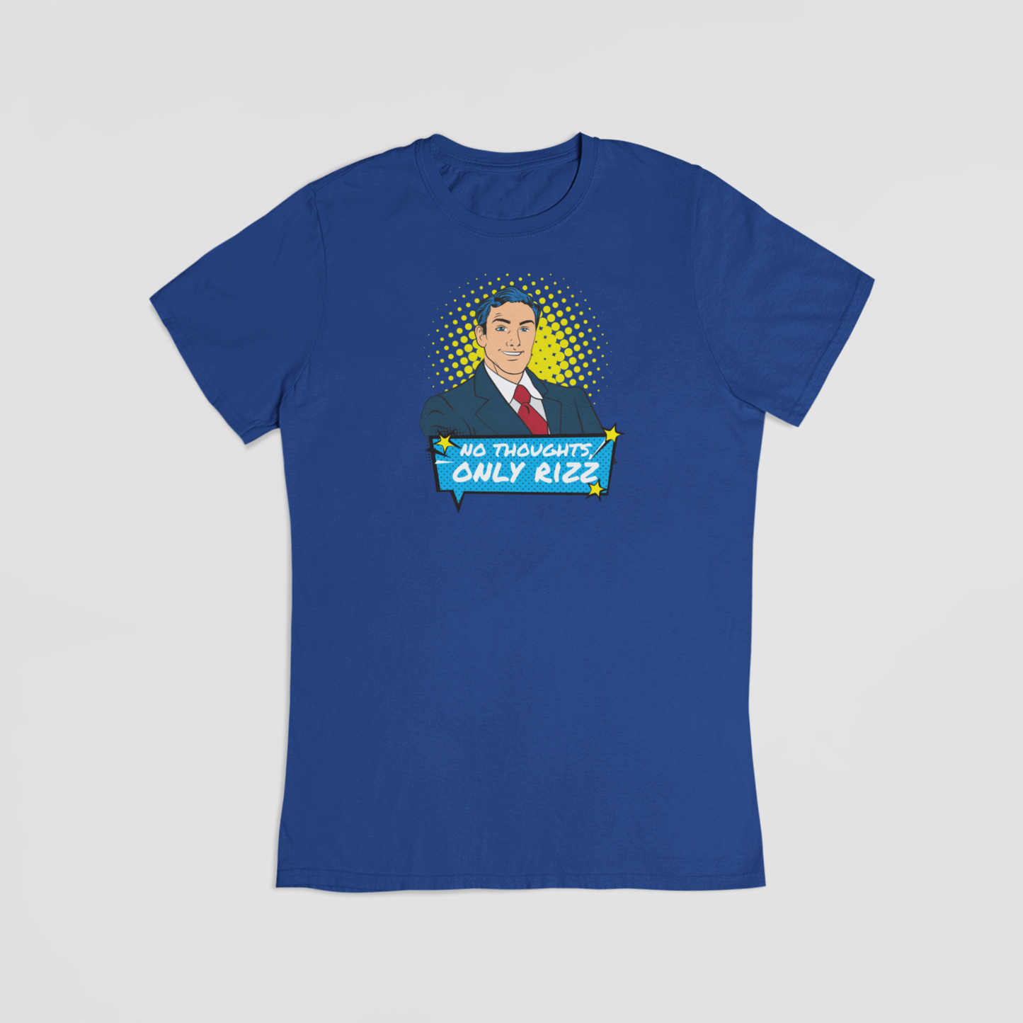 No thoughs, only rizz blå T-shirt