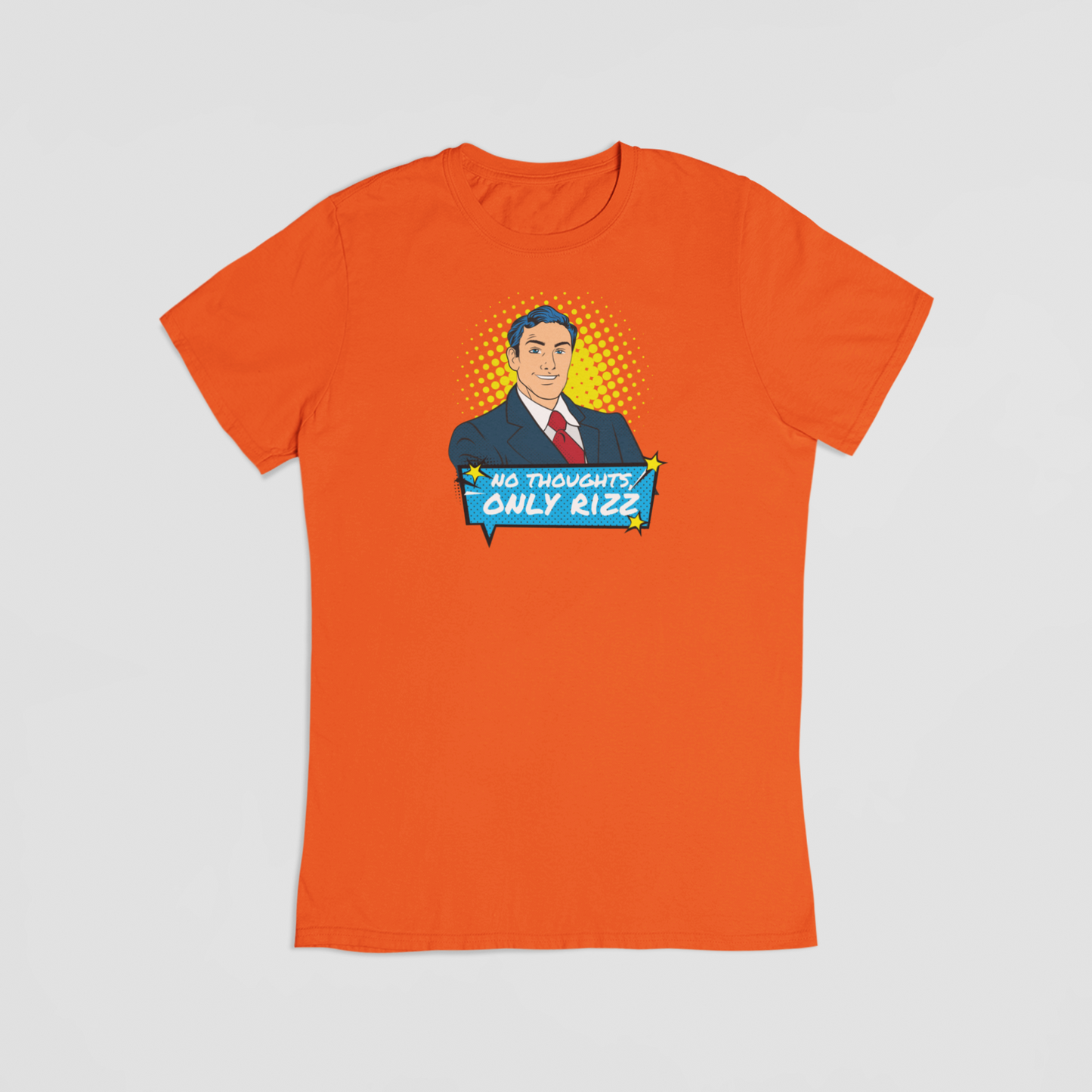 No thoughs, only rizz orange T-shirt