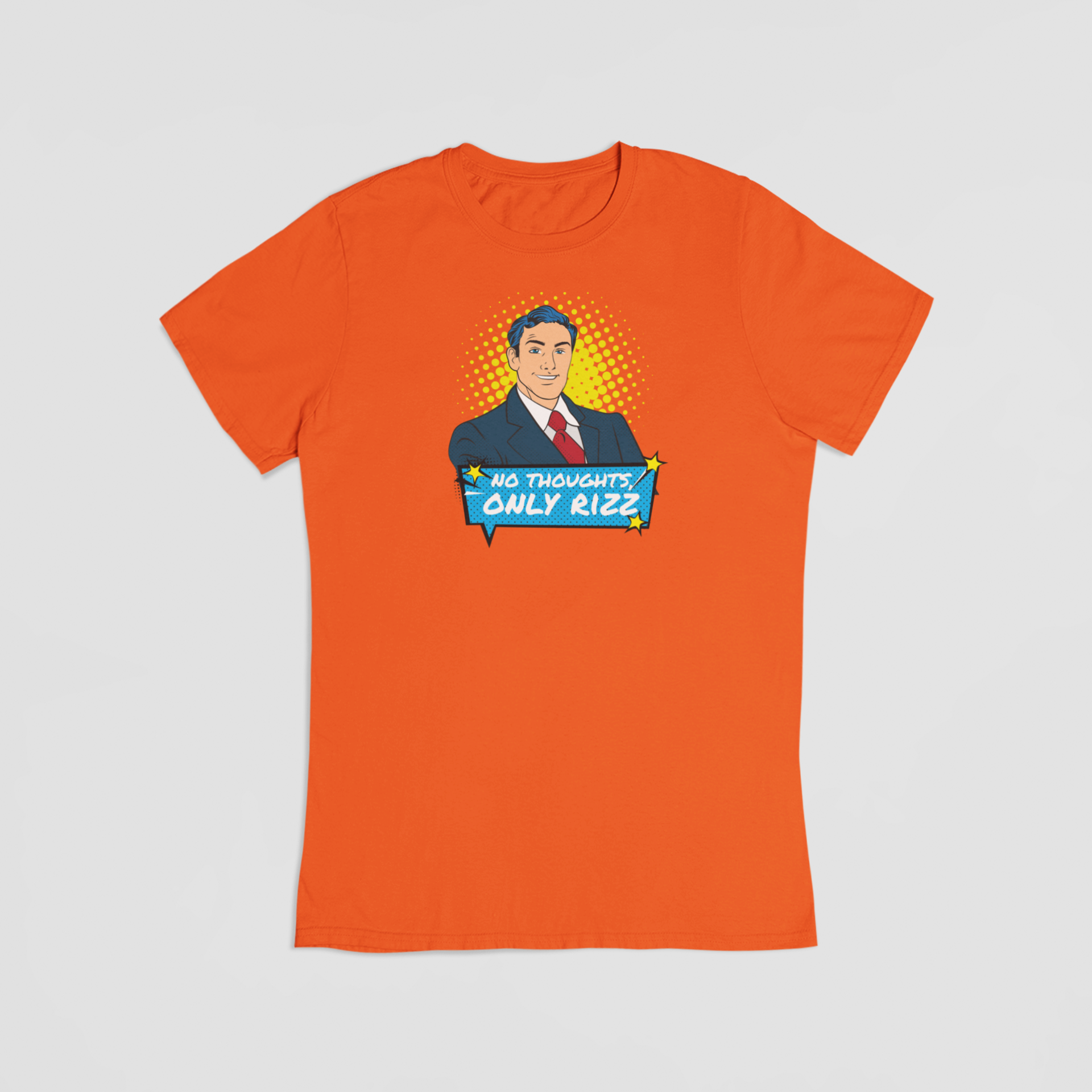 No thoughs, only rizz orange T-shirt