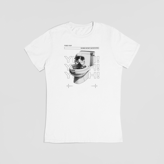 Skibidi Toilet hvid T-shirt
