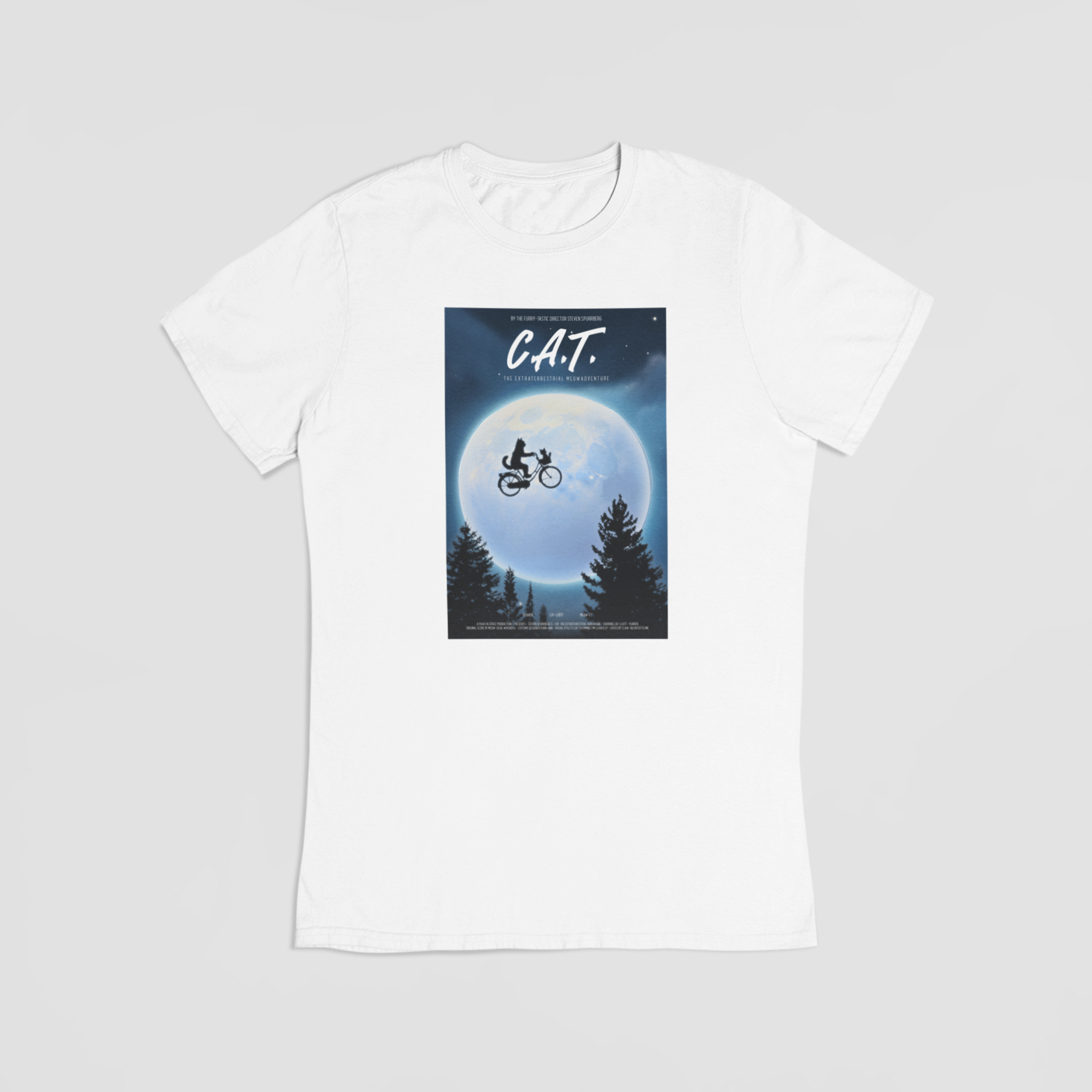 E.T. cat hvid T-shirt