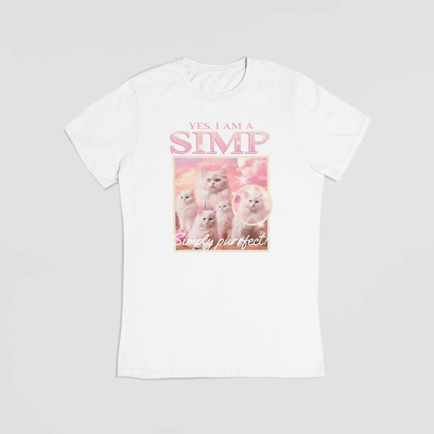 Yes i am a simp hvid T-shirt