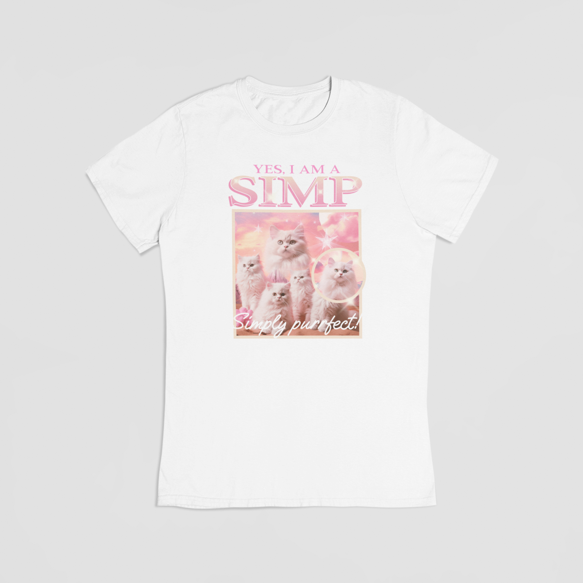 Yes i am a simp hvid T-shirt