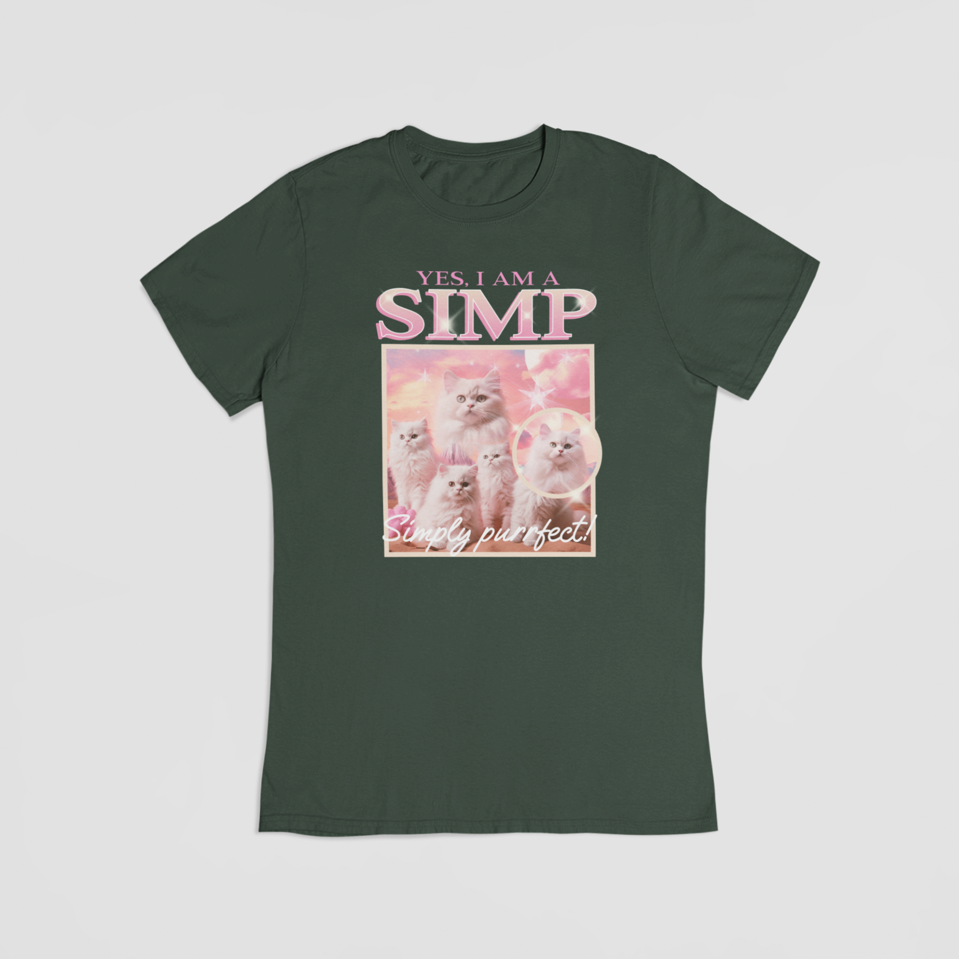 Yes i am a simp grøn T-shirt