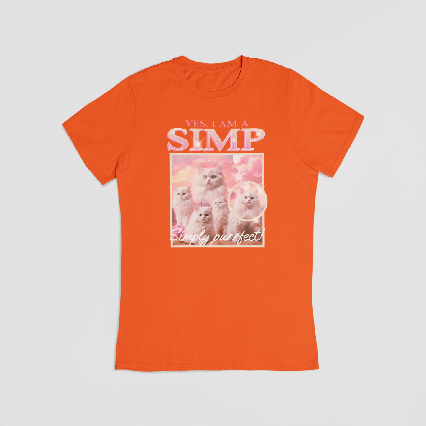 Yes i am a simp orange T-shirt