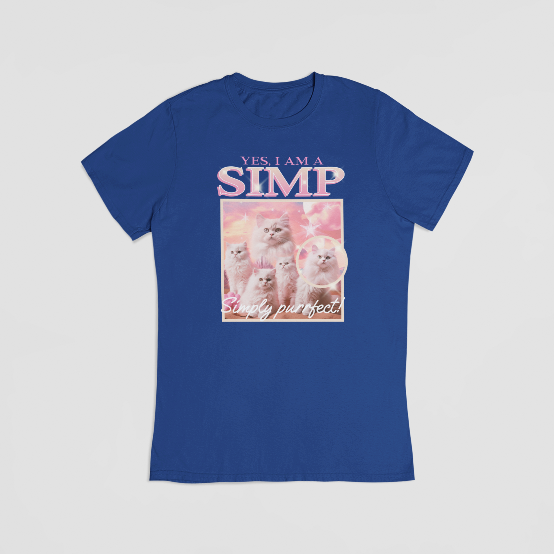 Yes i am a simp blå T-shirt