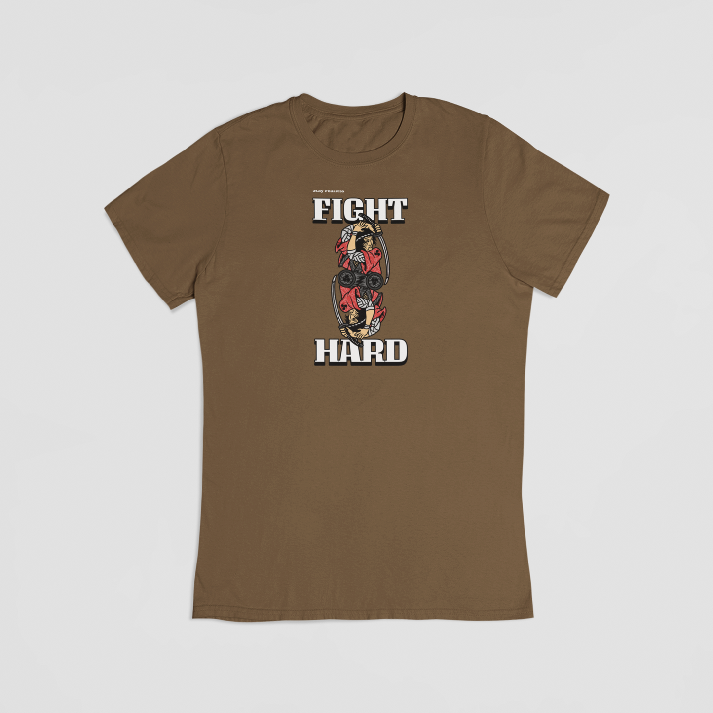 Fight hard brun T-shirt