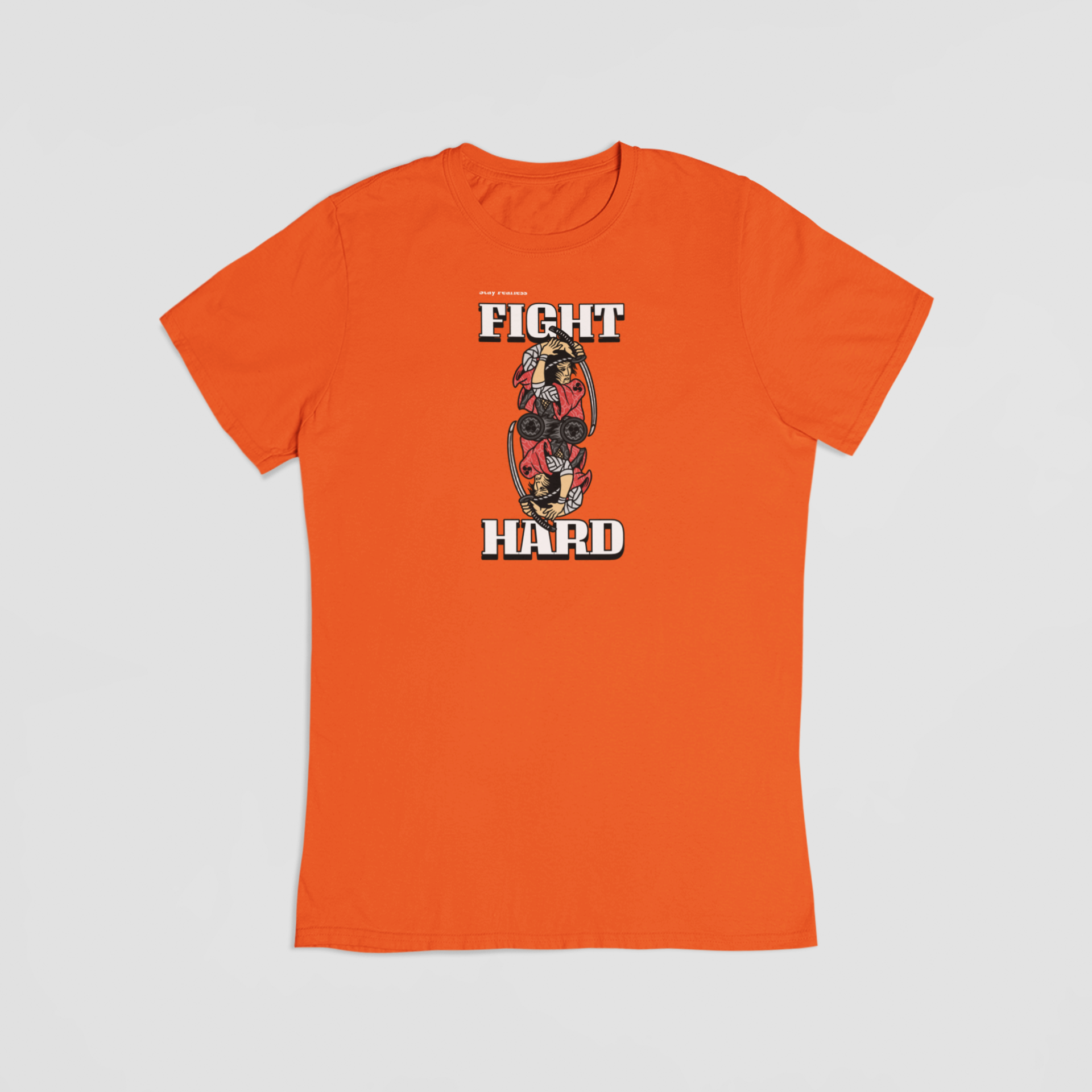 Fight hard orange T-shirt