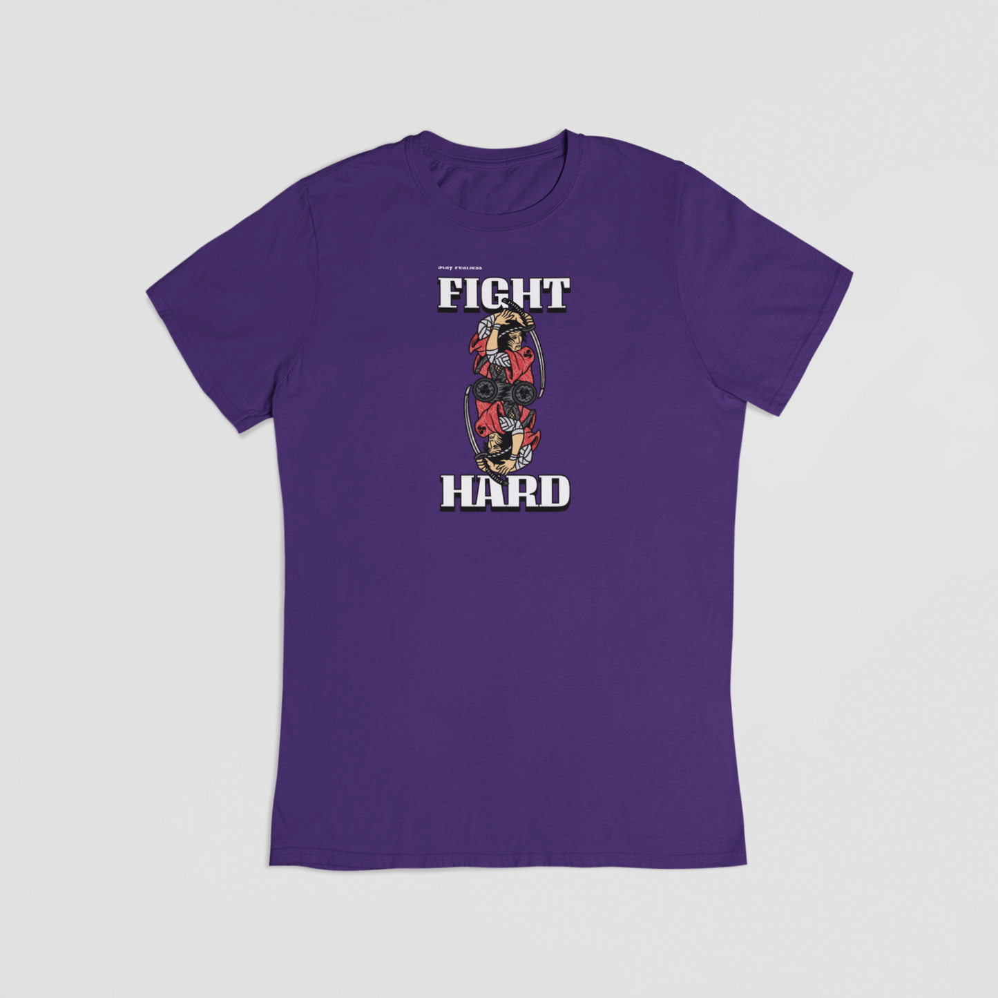 Fight hard lilla T-shirt