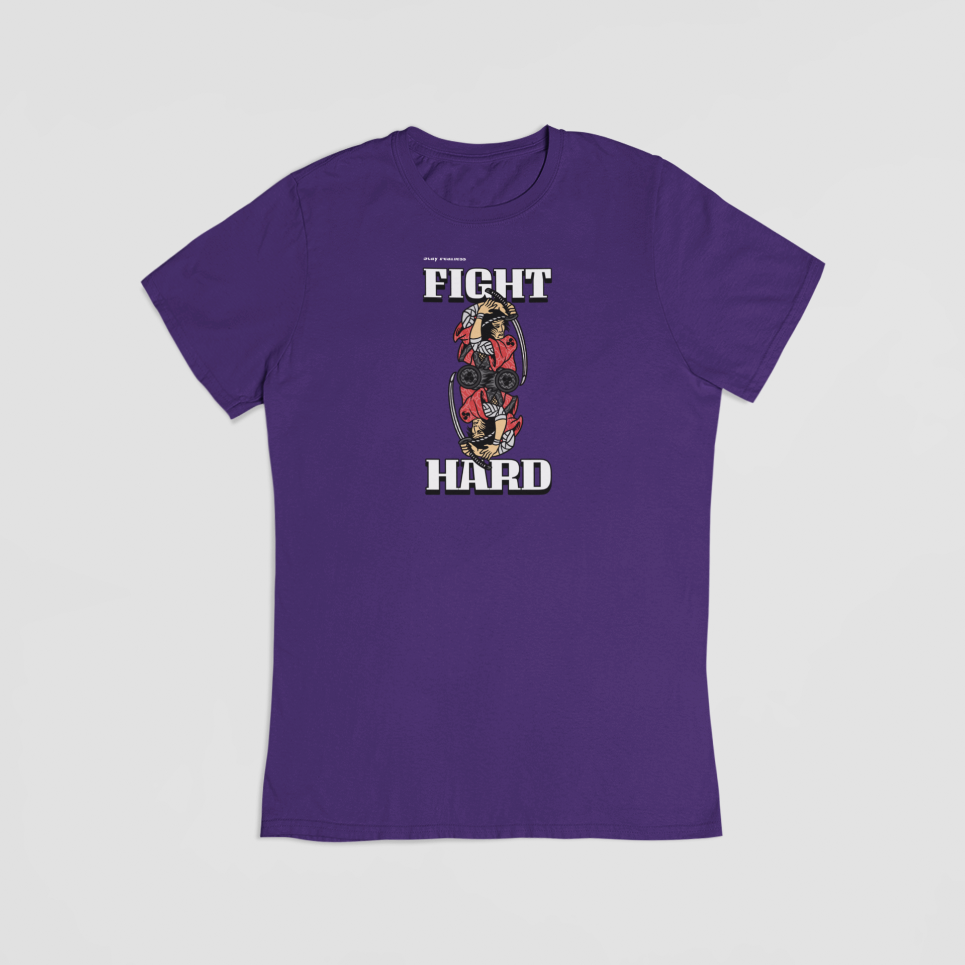 Fight hard lilla T-shirt