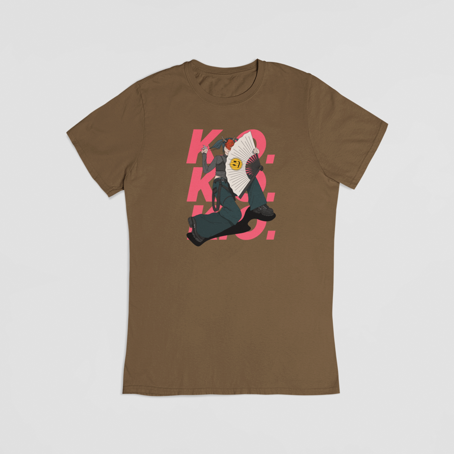 Ninja kvinde brun T-shirt