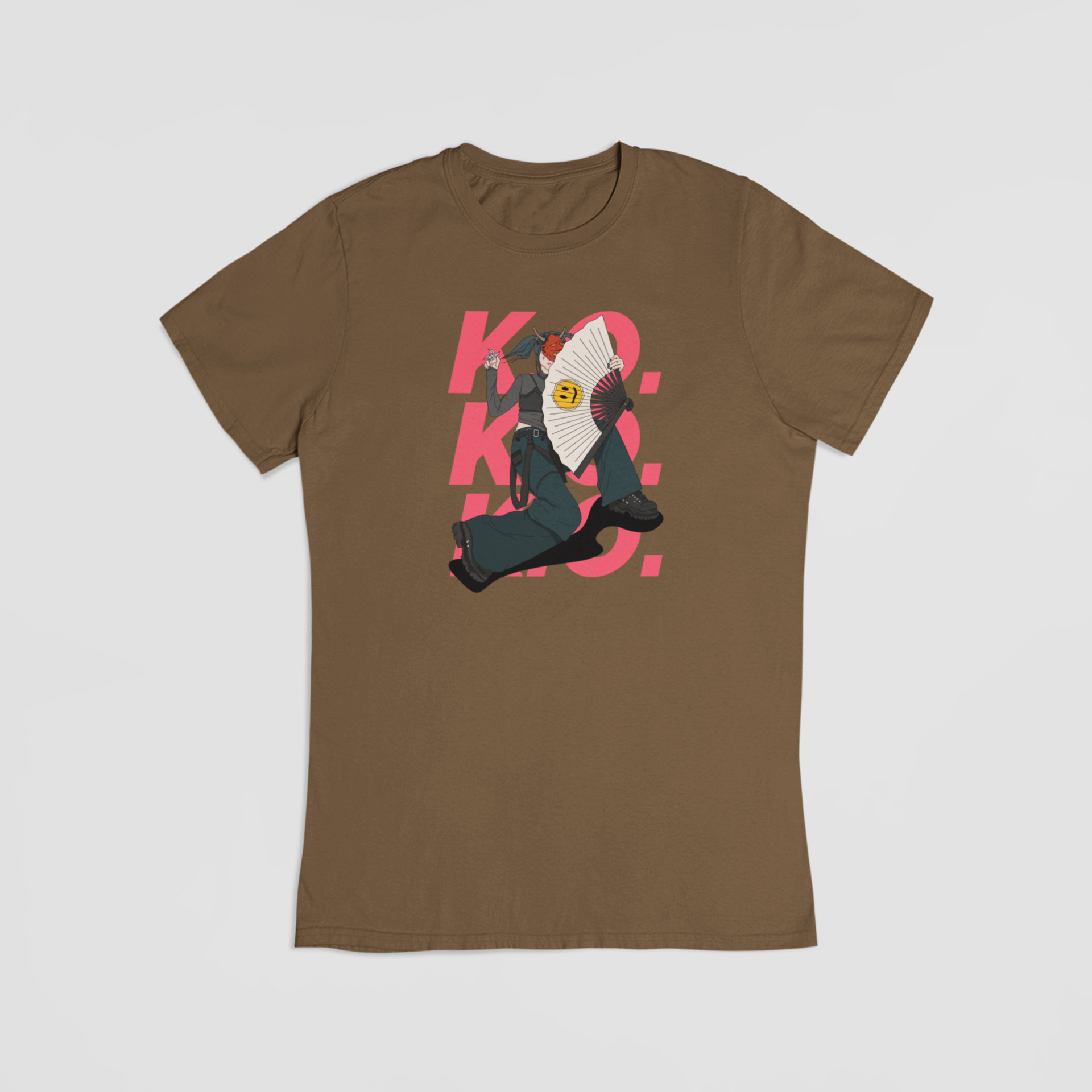 Ninja kvinde brun T-shirt