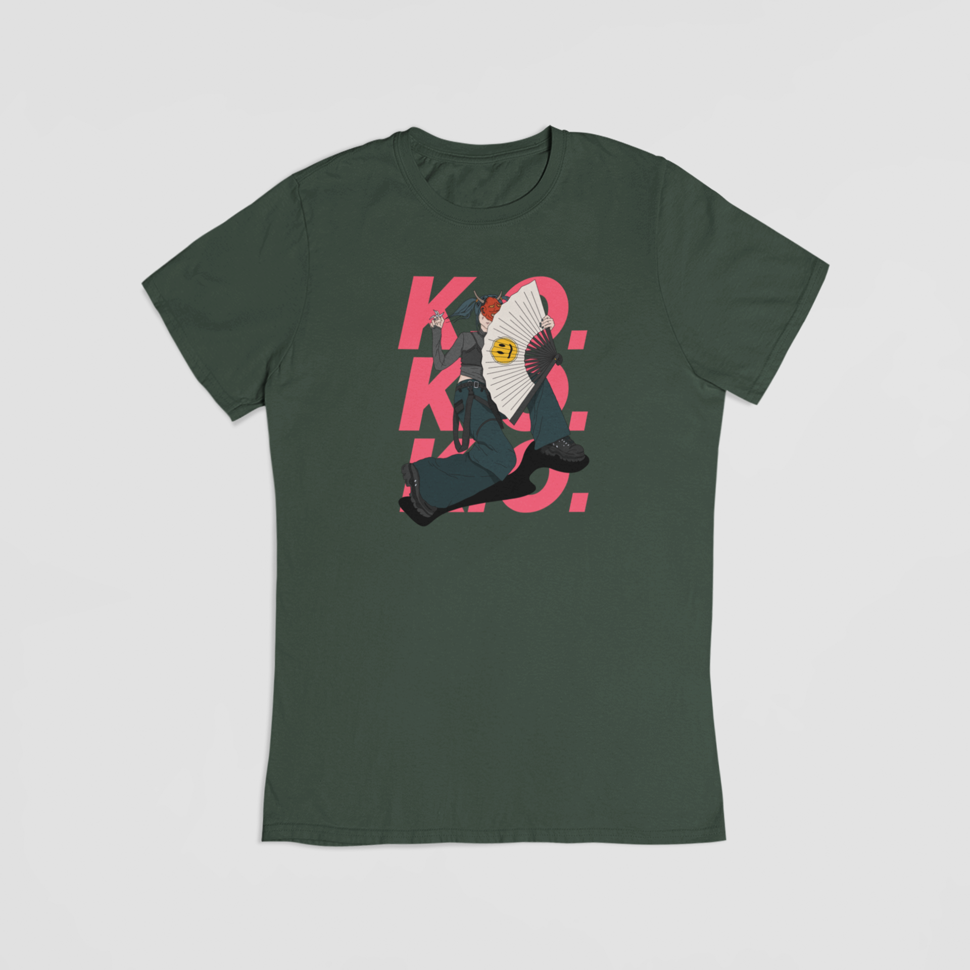 Ninja kvinde grøn T-shirt