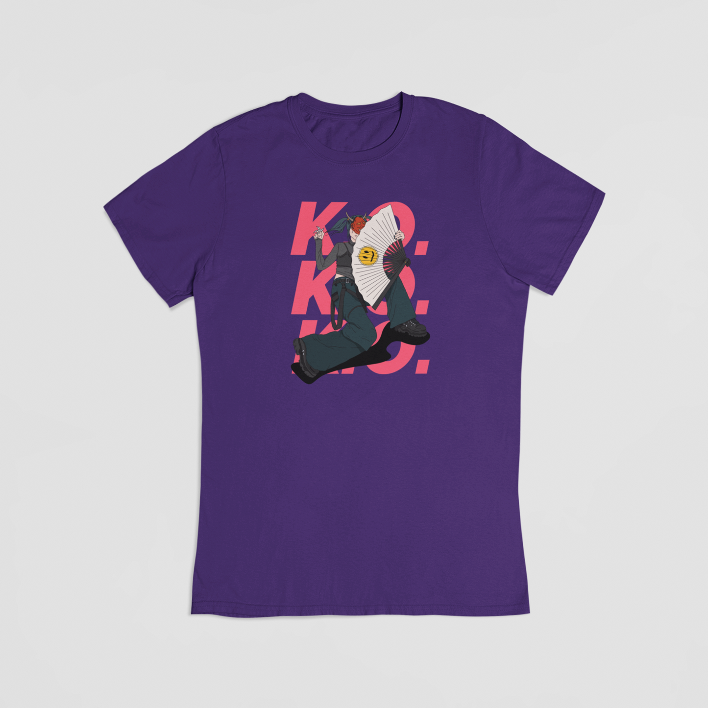 Ninja kvinde lilla T-shirt
