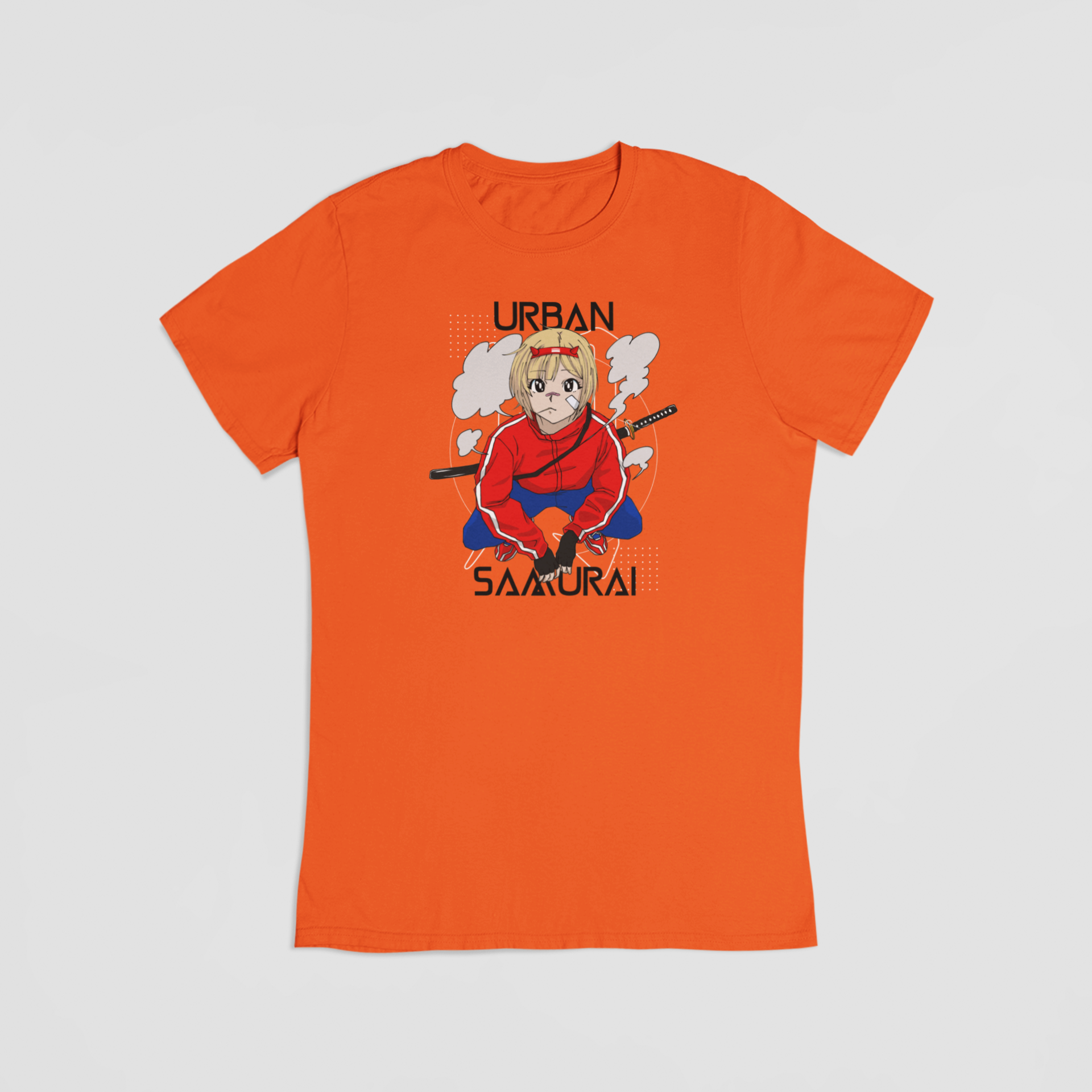 Urban samurai orange T-shirt
