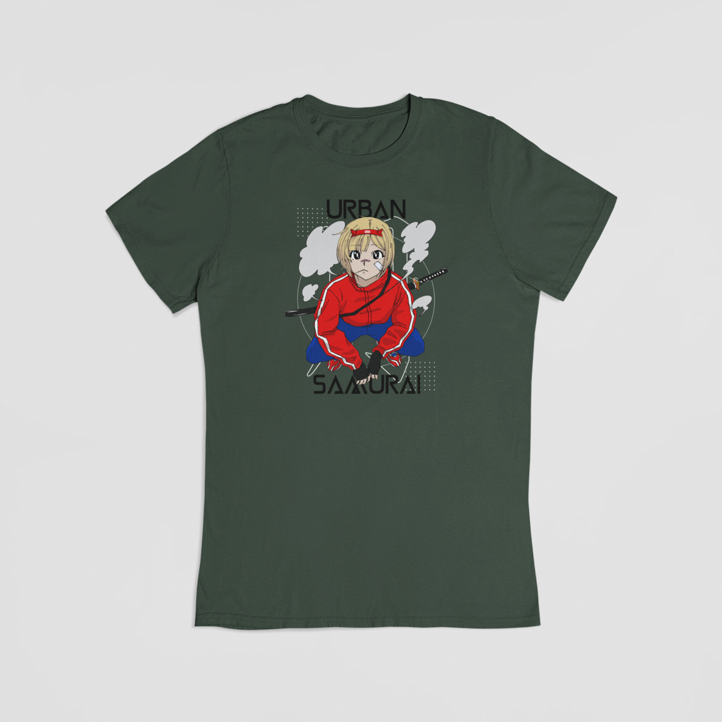 Urban samurai grøn T-shirt