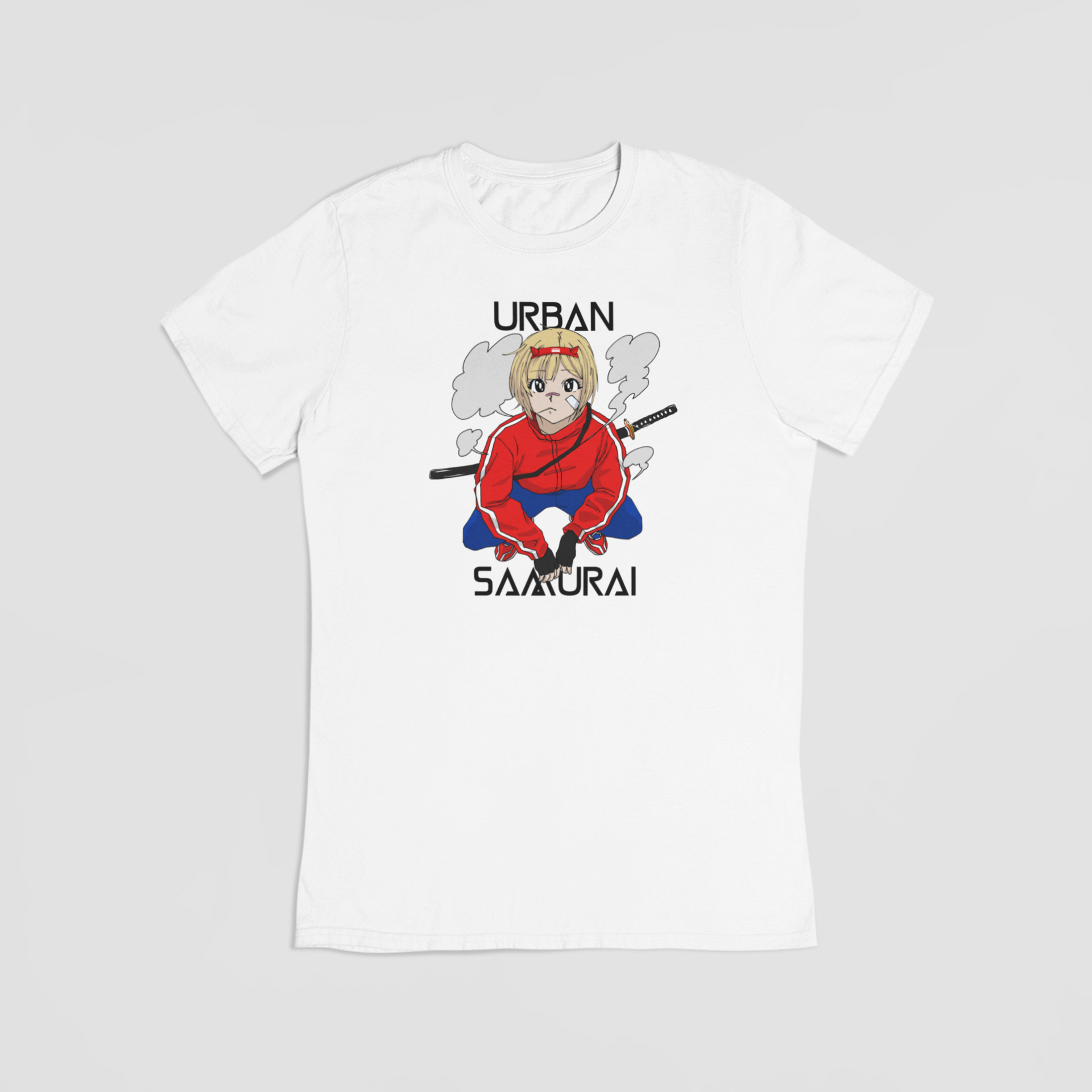 Urban samurai hvid T-shirt