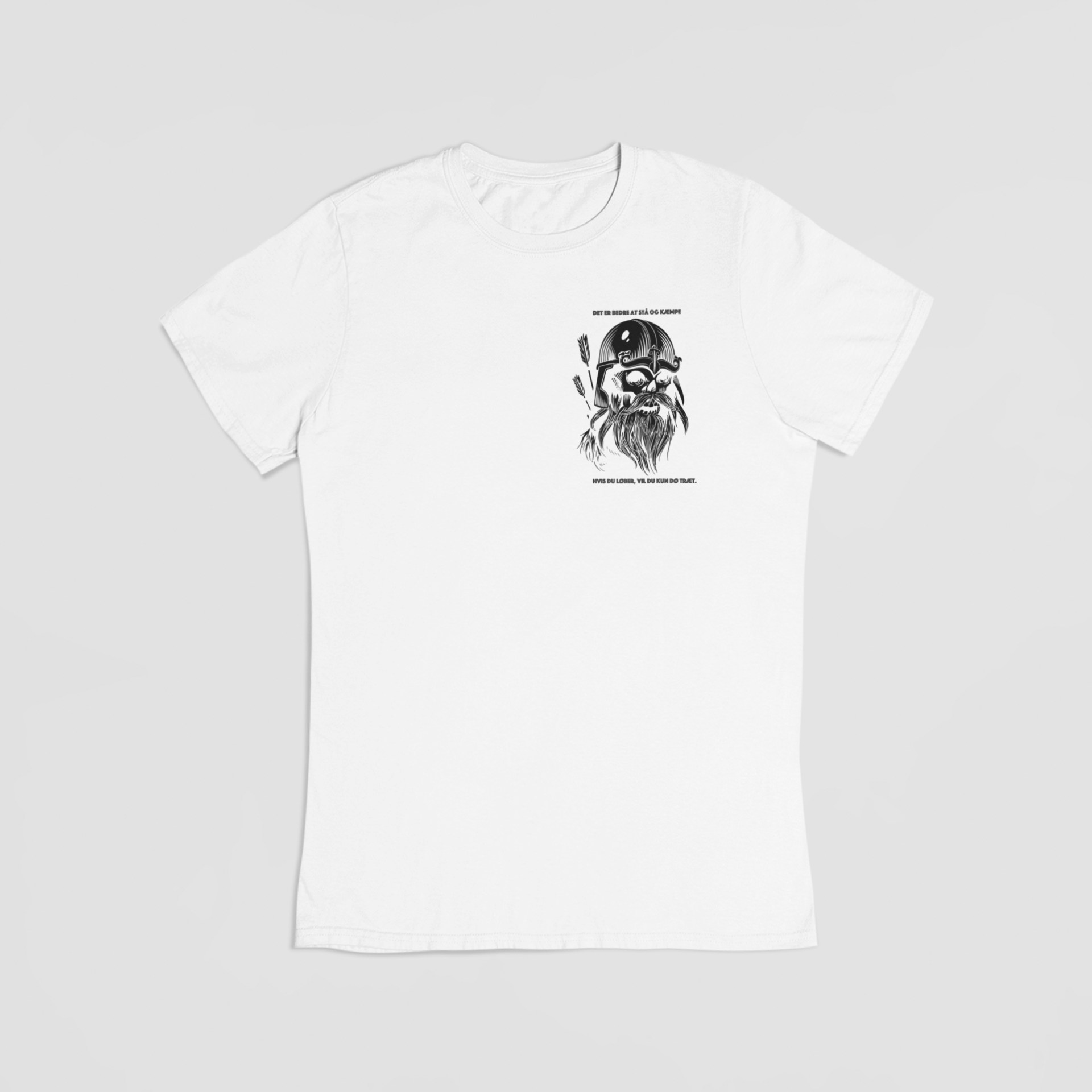 Bedre at stå og kæmpe hvid T-shirt