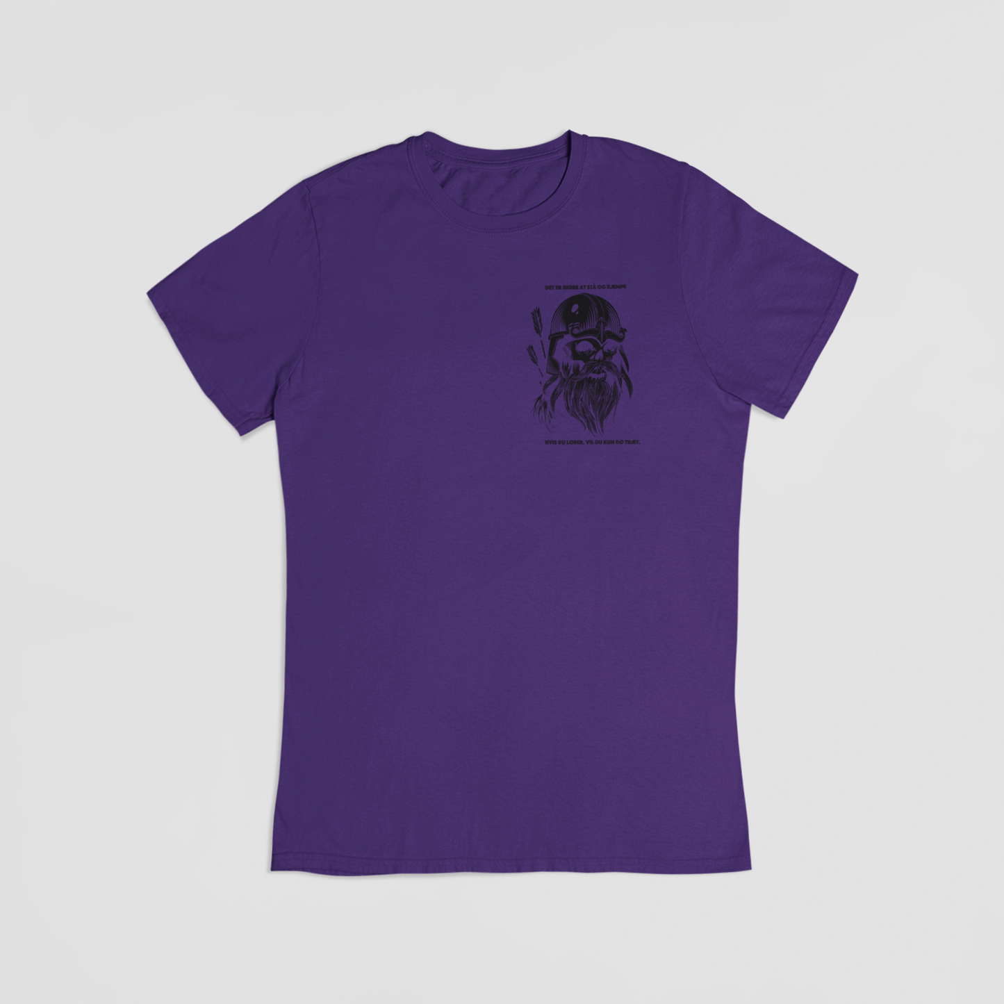 Bedre at stå og kæmpe lilla T-shirt