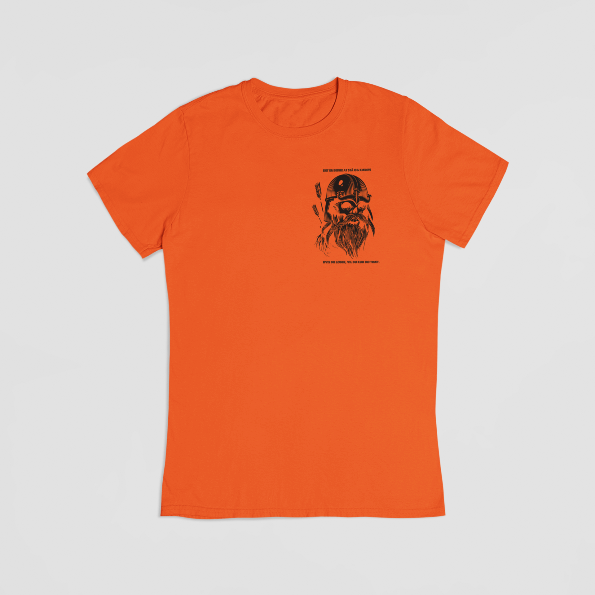Bedre at stå og kæmpe orange T-shirt