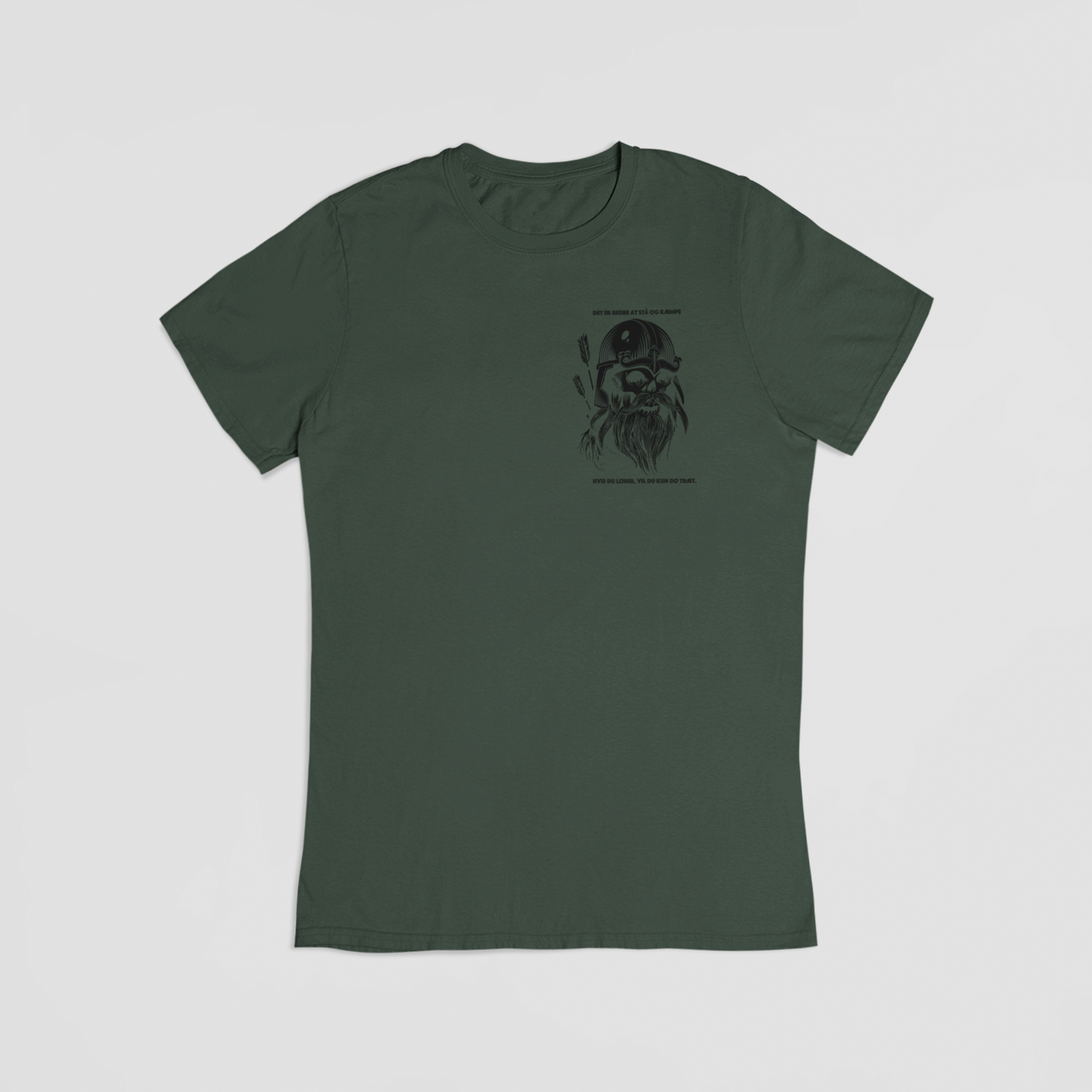 Bedre at stå og kæmpe grøn T-shirt