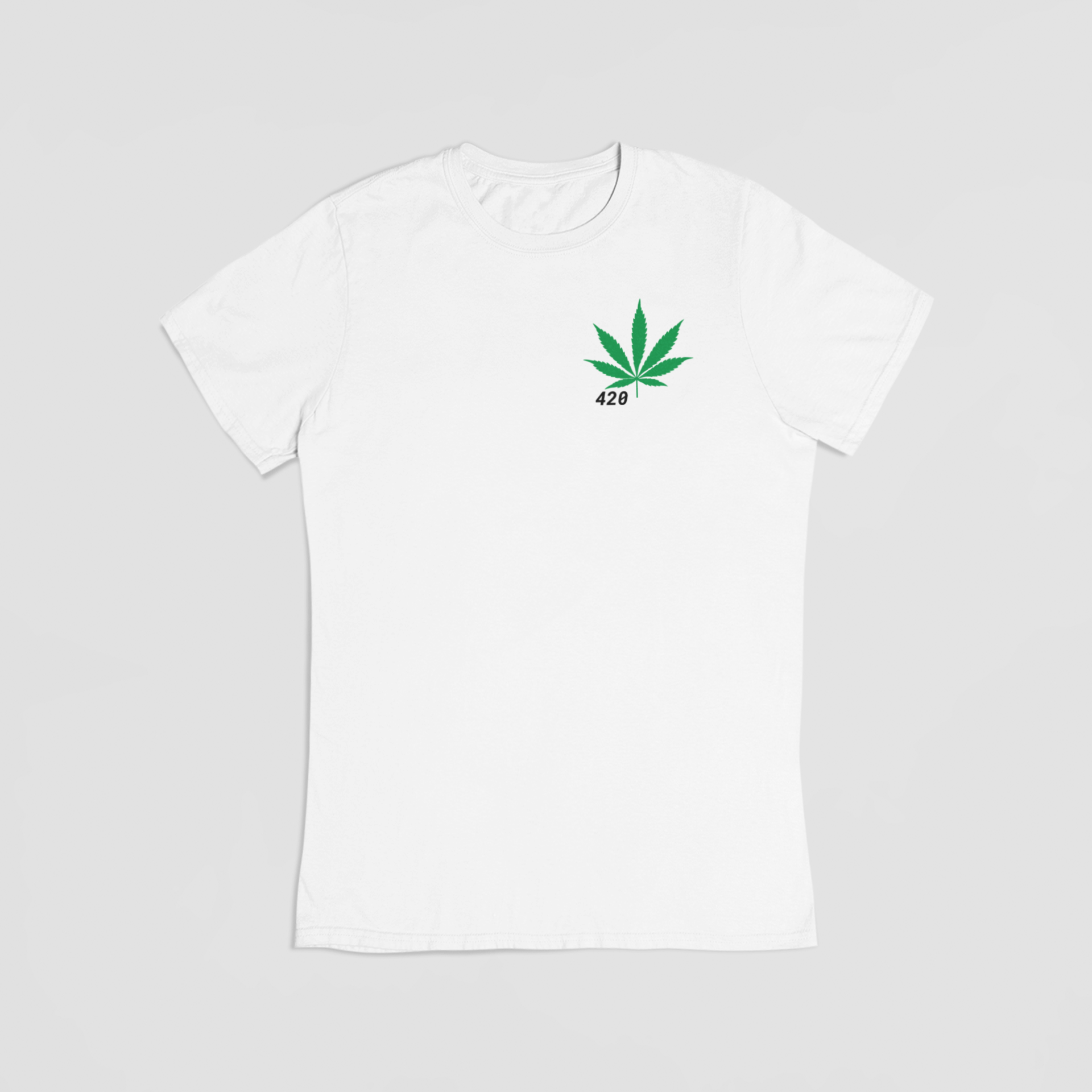 420 hvid T-shirt