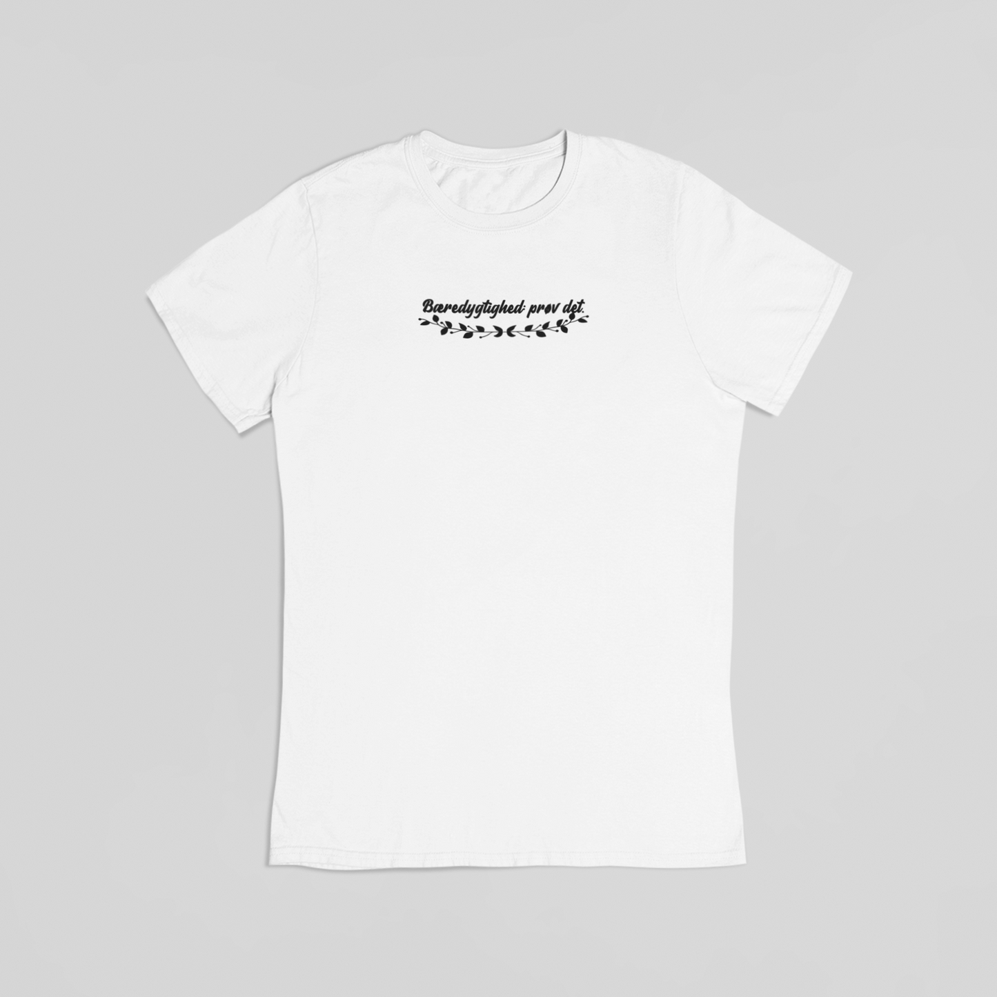 Bæredygtighed prøv det hvid T-shirt