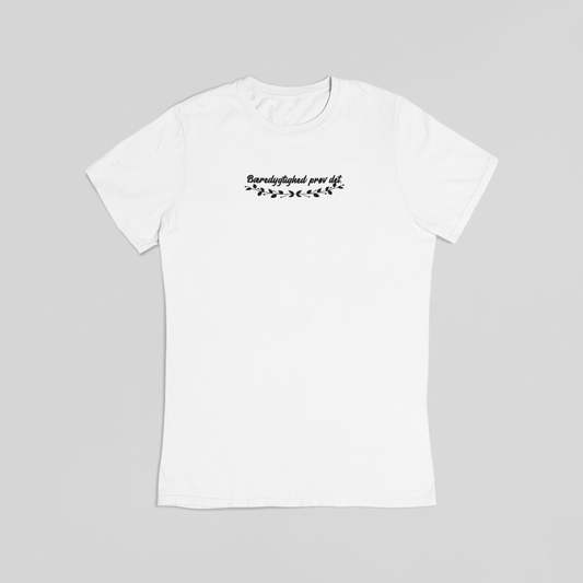 Bæredygtighed prøv det hvid T-shirt