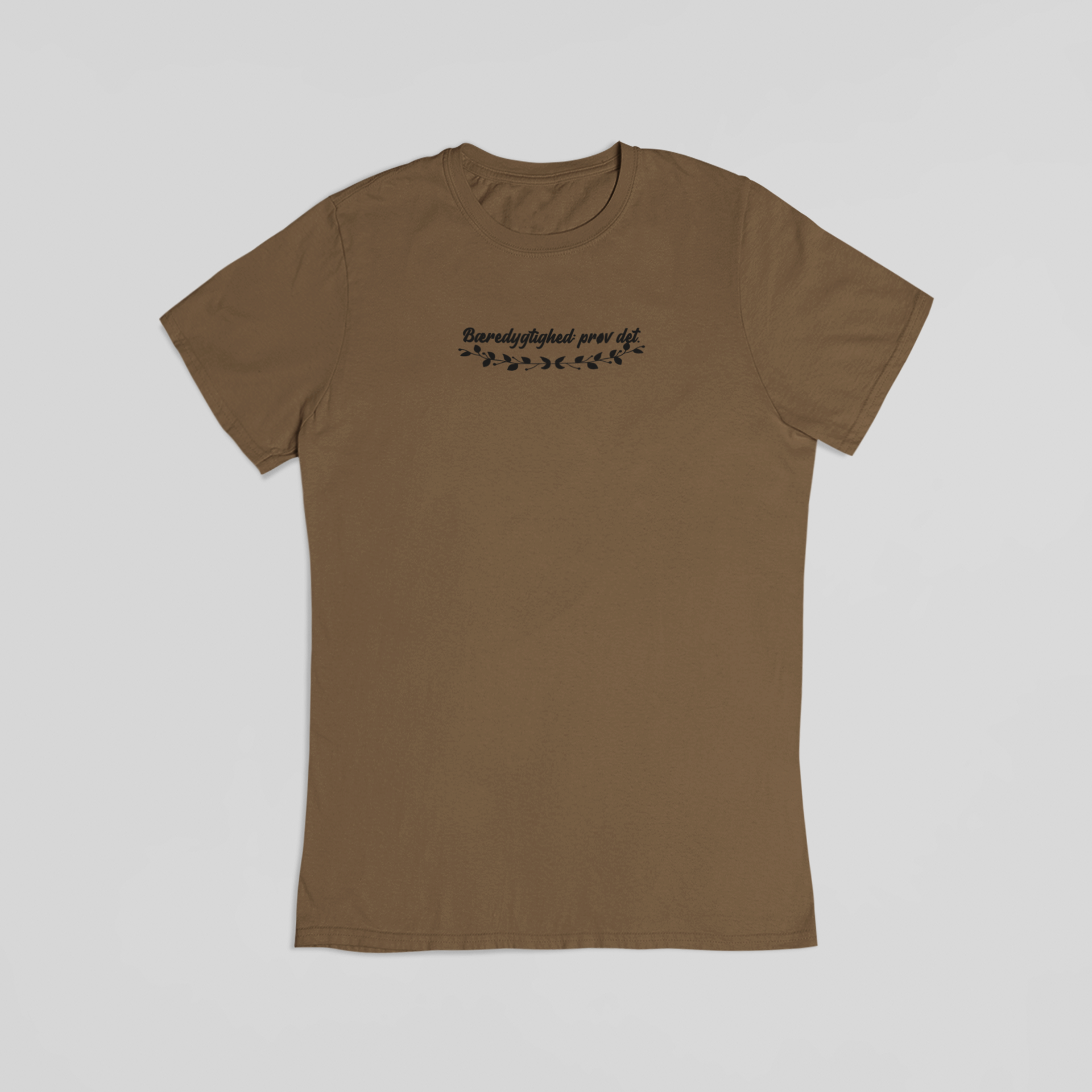 Bæredygtighed prøv det brun T-shirt