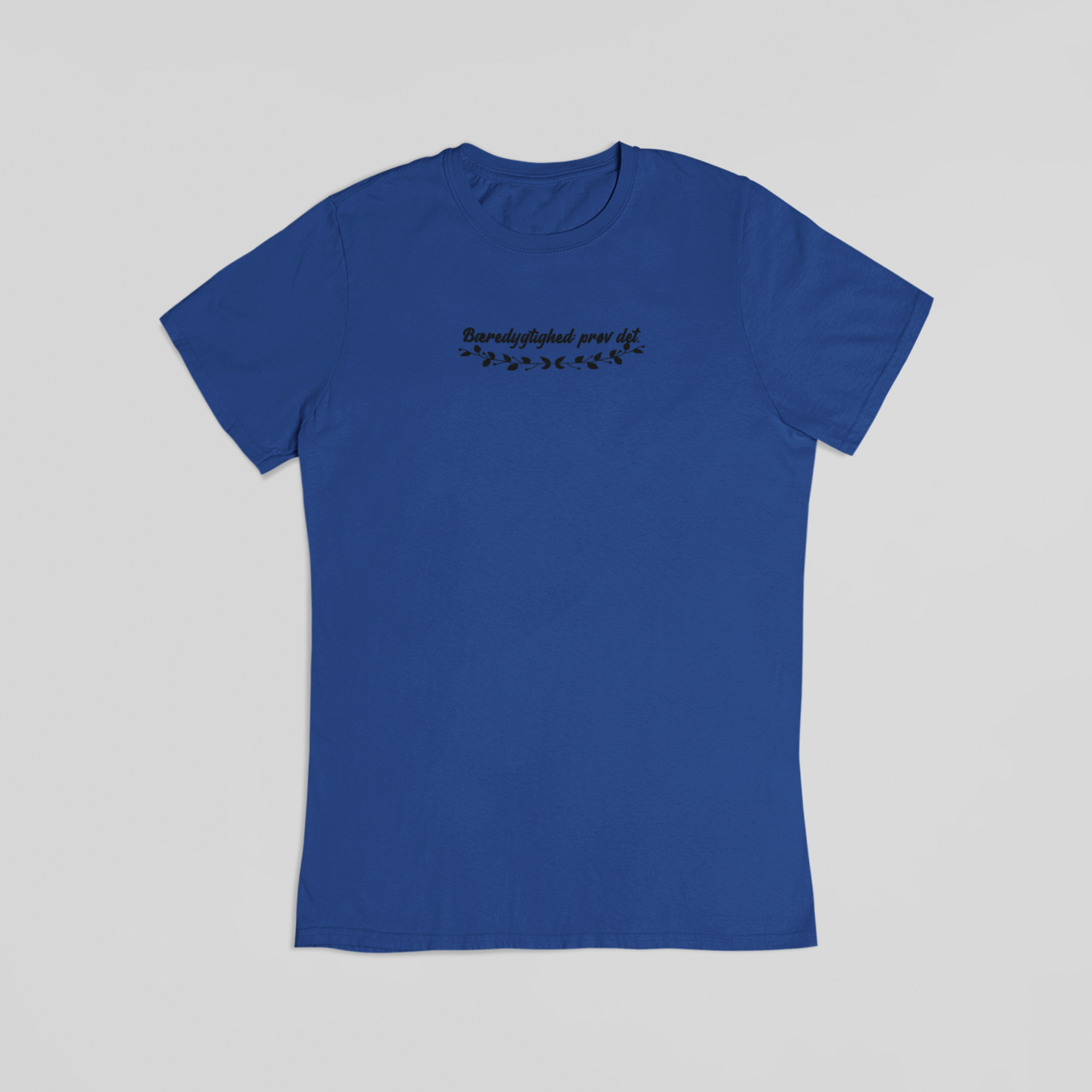 Bæredygtighed prøv det blå T-shirt