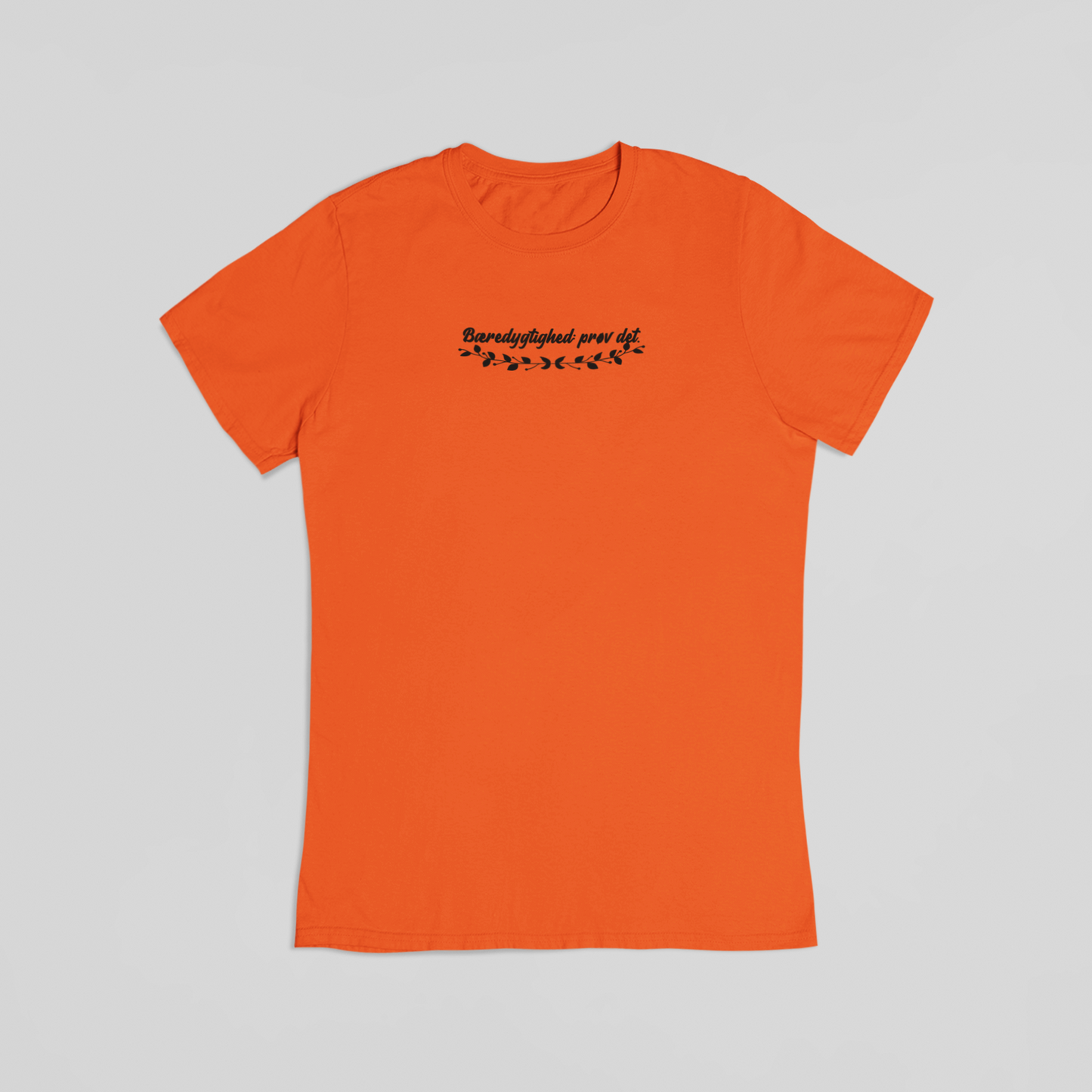 Bæredygtighed prøv det orange T-shirt