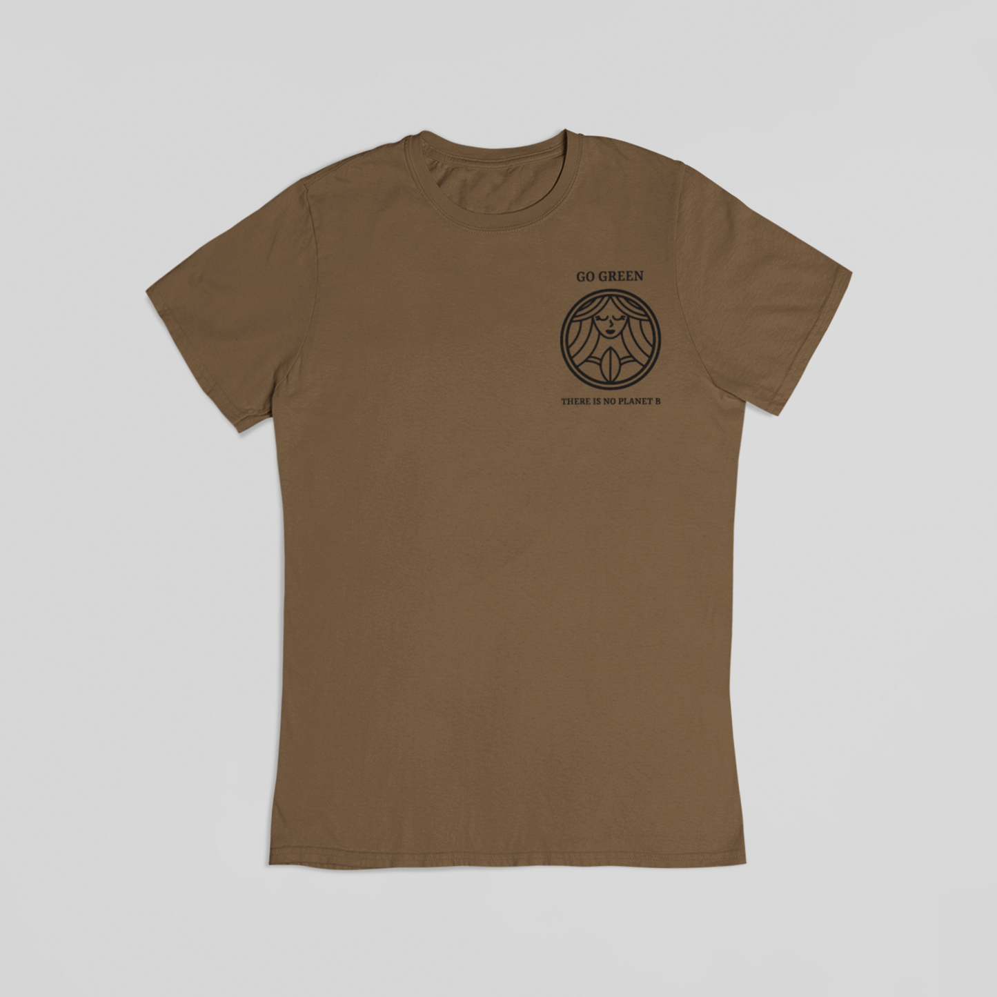 Go green no planet brun - T-shirt