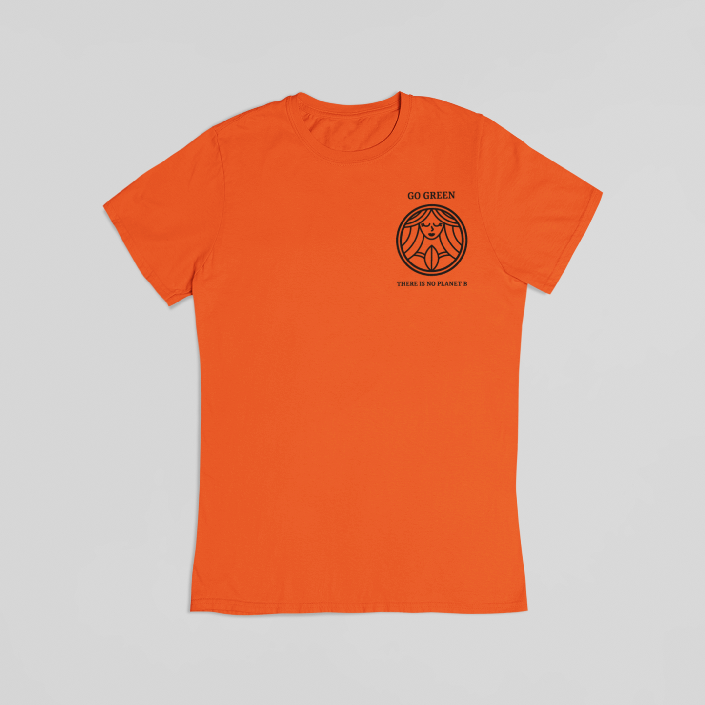 Go green no planet orange - T-shirt