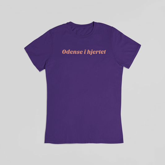 Odense i hjertet lilla T-shirt