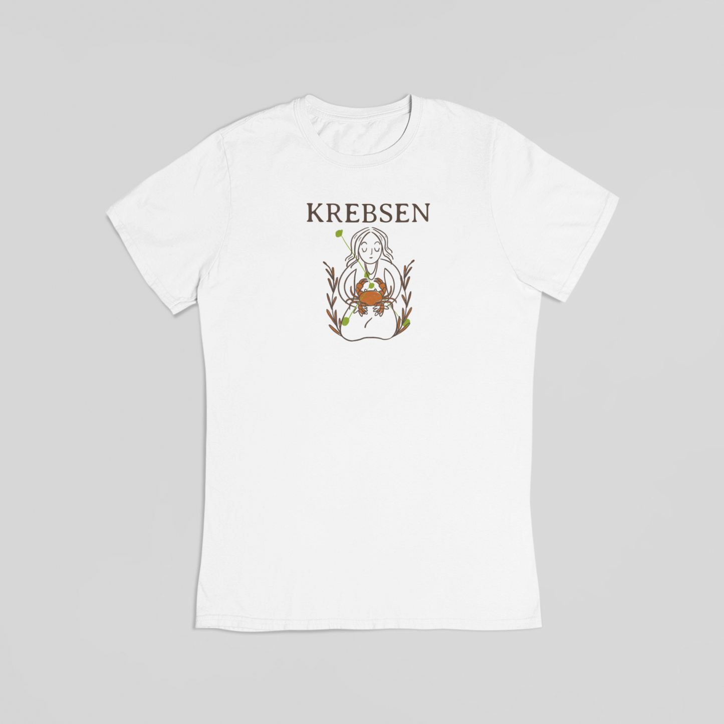 Krebs stjernetegn hvid T-shirt