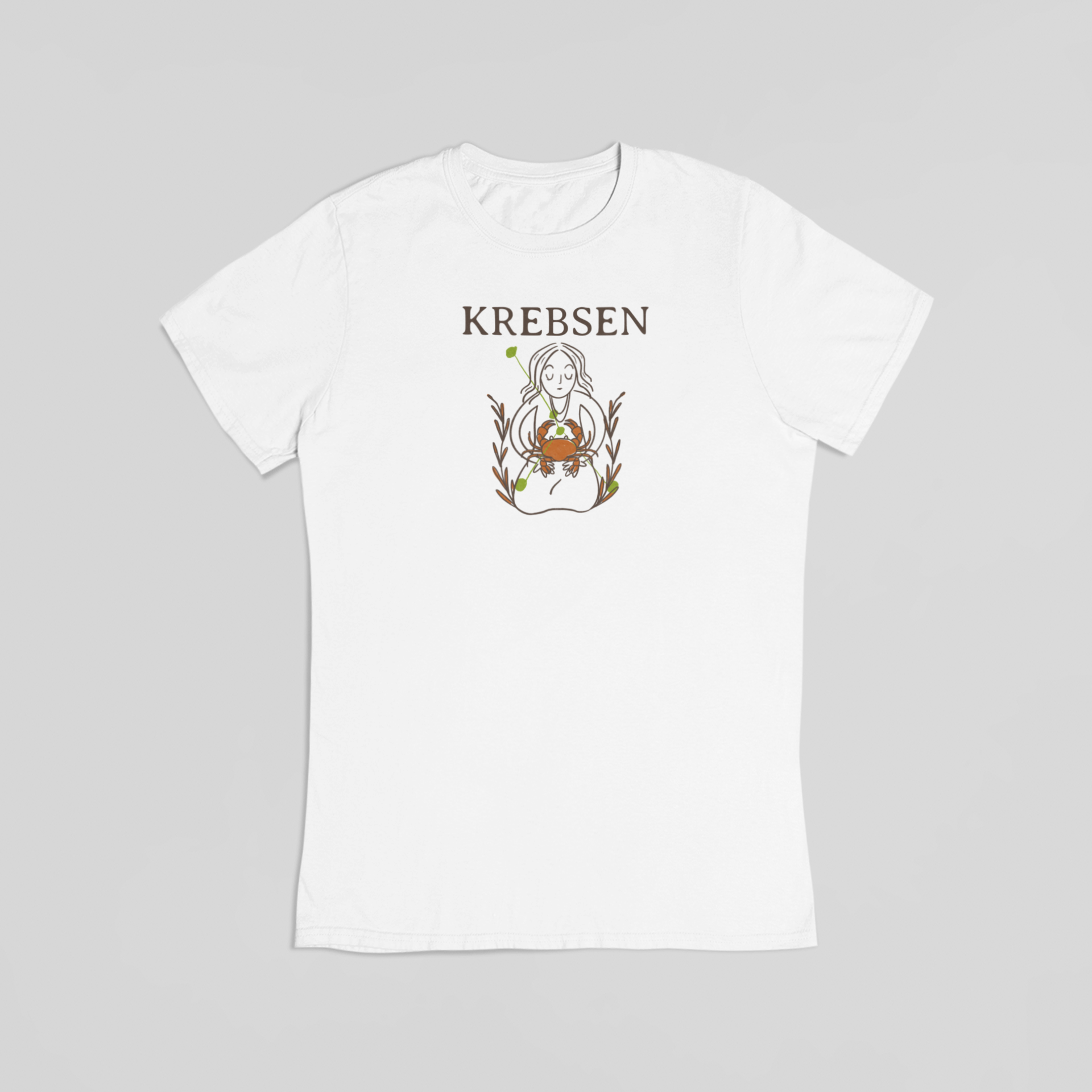 Krebs stjernetegn hvid T-shirt
