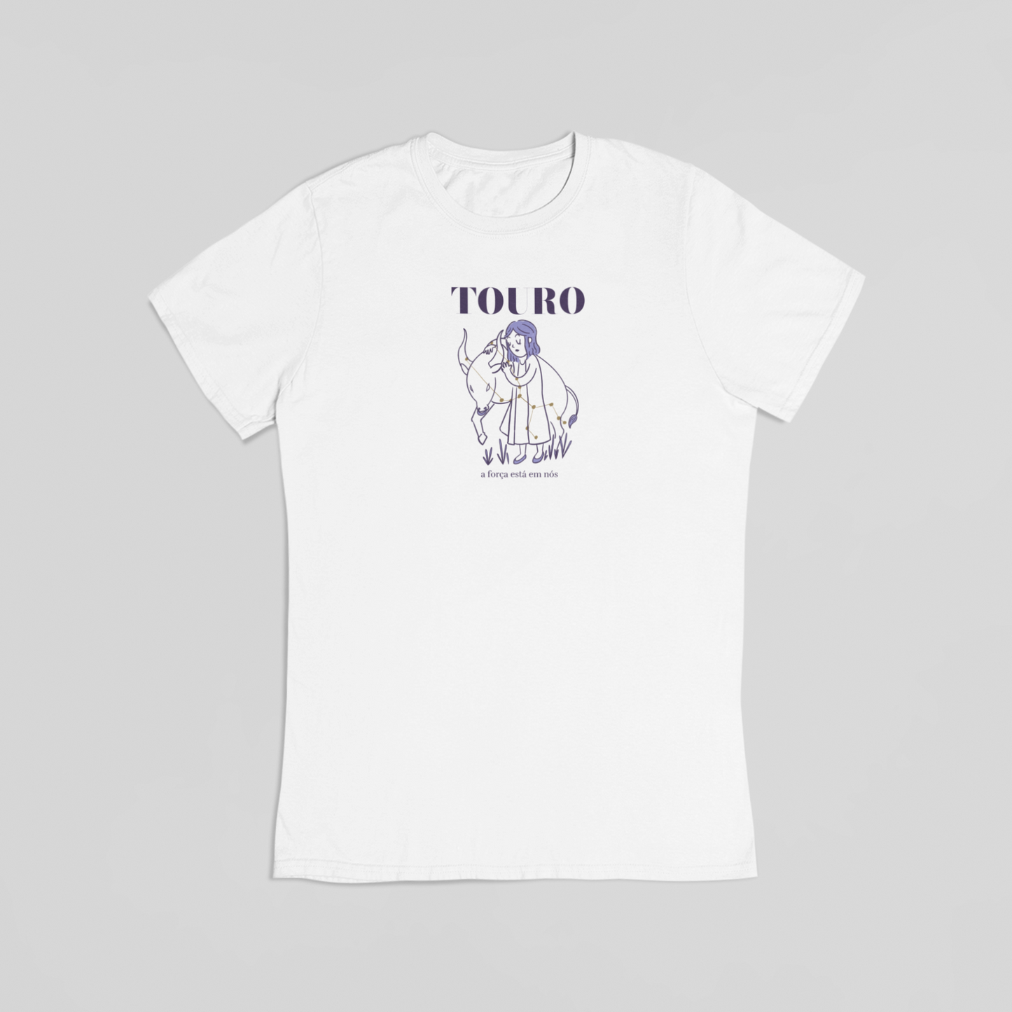 Touro stjernetegn hvid T-shirt
