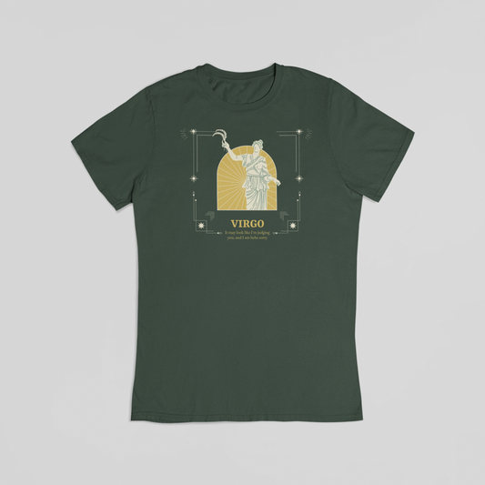 Jomfruen stjernetegn grøn T-shirt