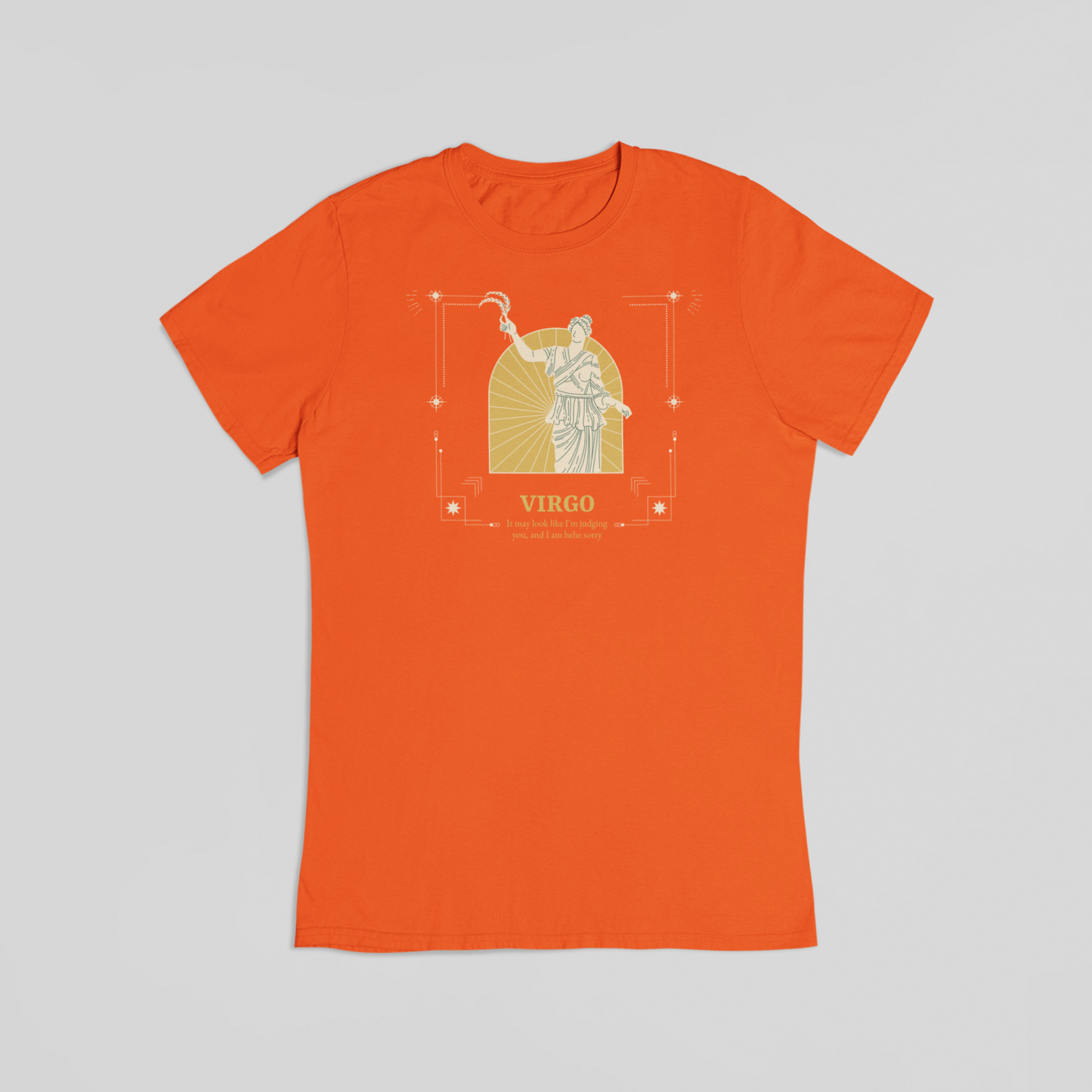 Jomfruen stjernetegn orange T-shirt