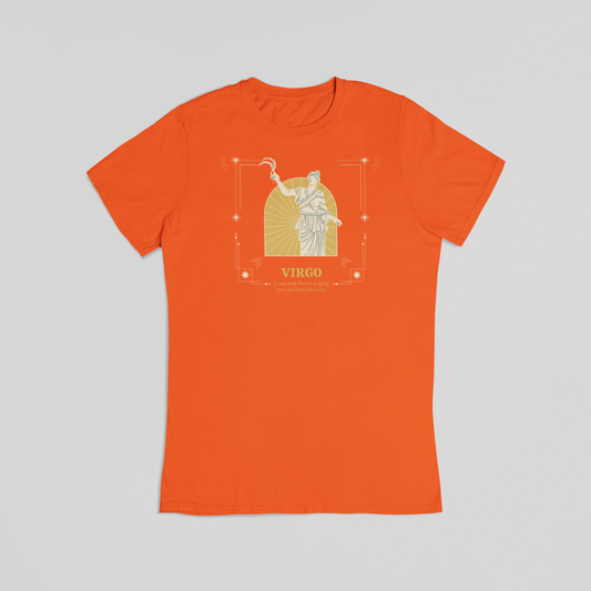Jomfruen stjernetegn orange T-shirt
