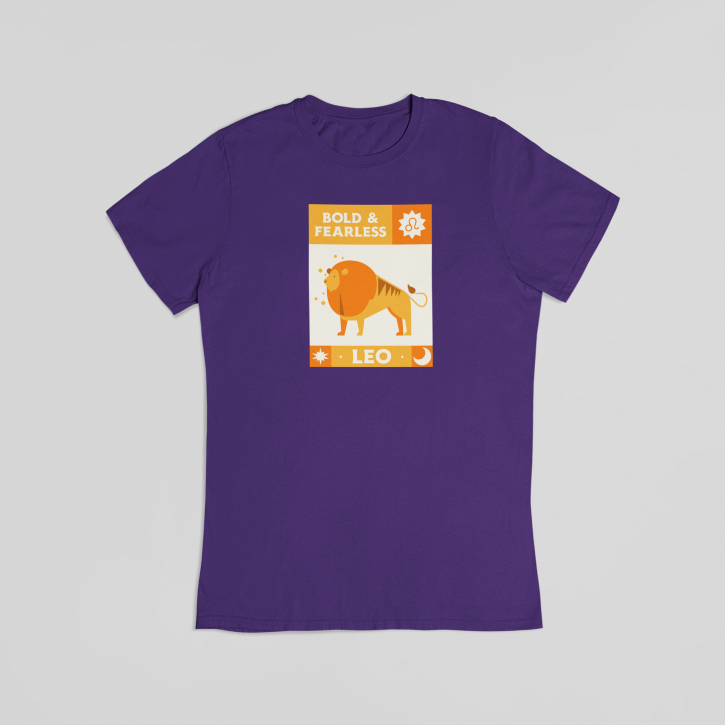 Løven stjernetegn lilla T-shirt