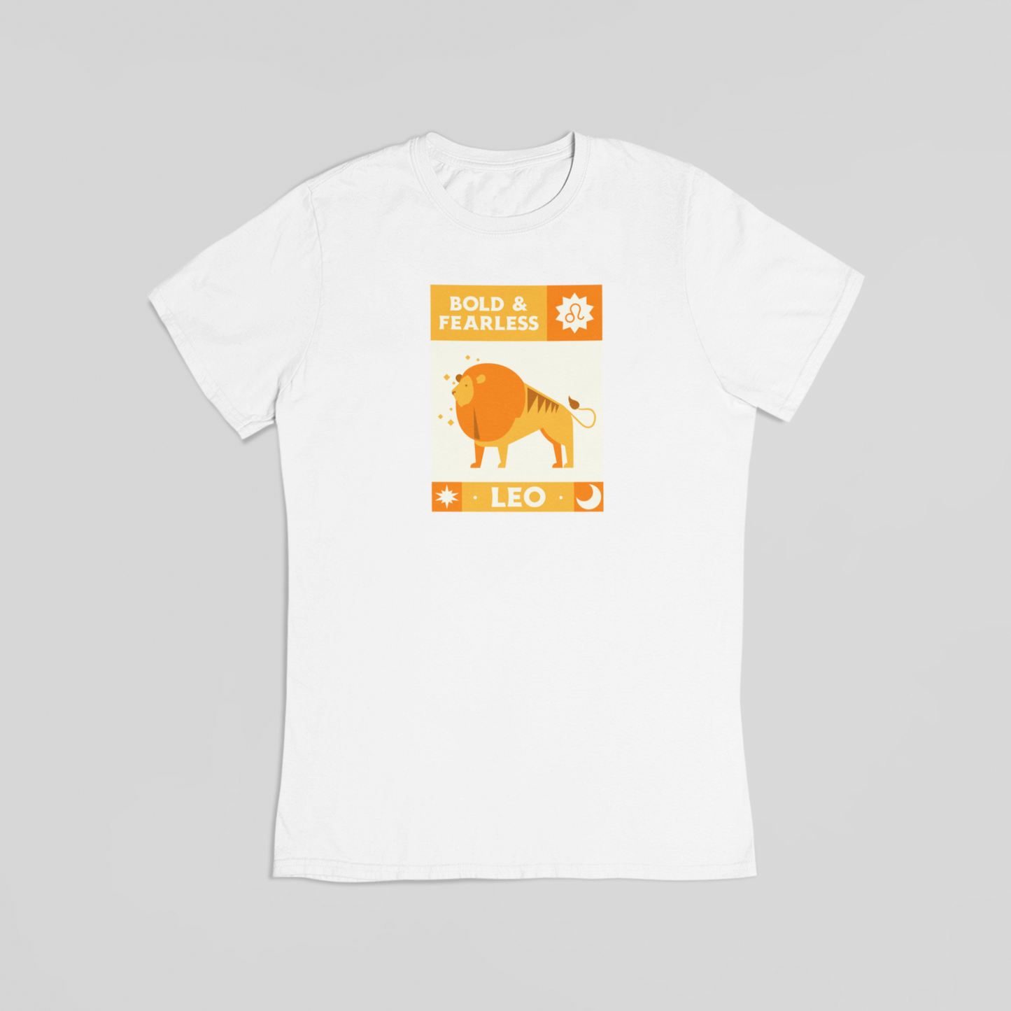 Løven stjernetegn hvid T-shirt
