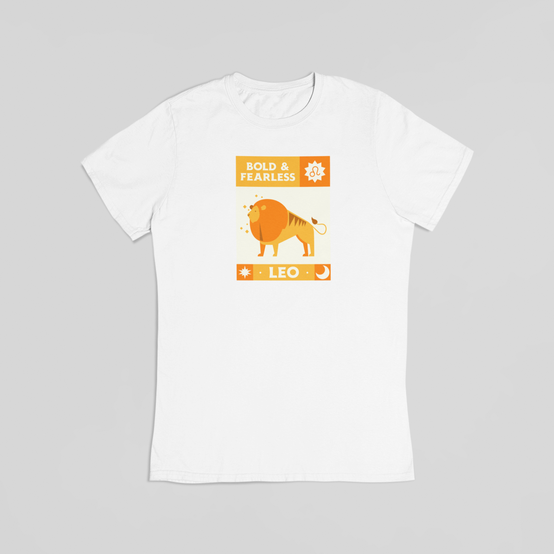 Løven stjernetegn hvid T-shirt