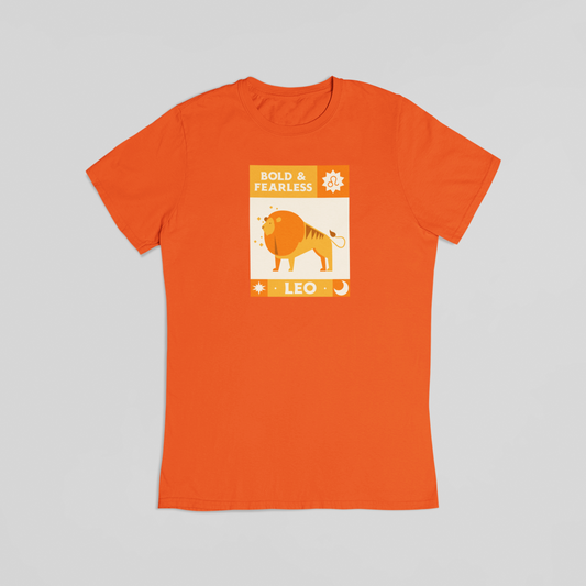 Løven stjernetegn orange T-shirt